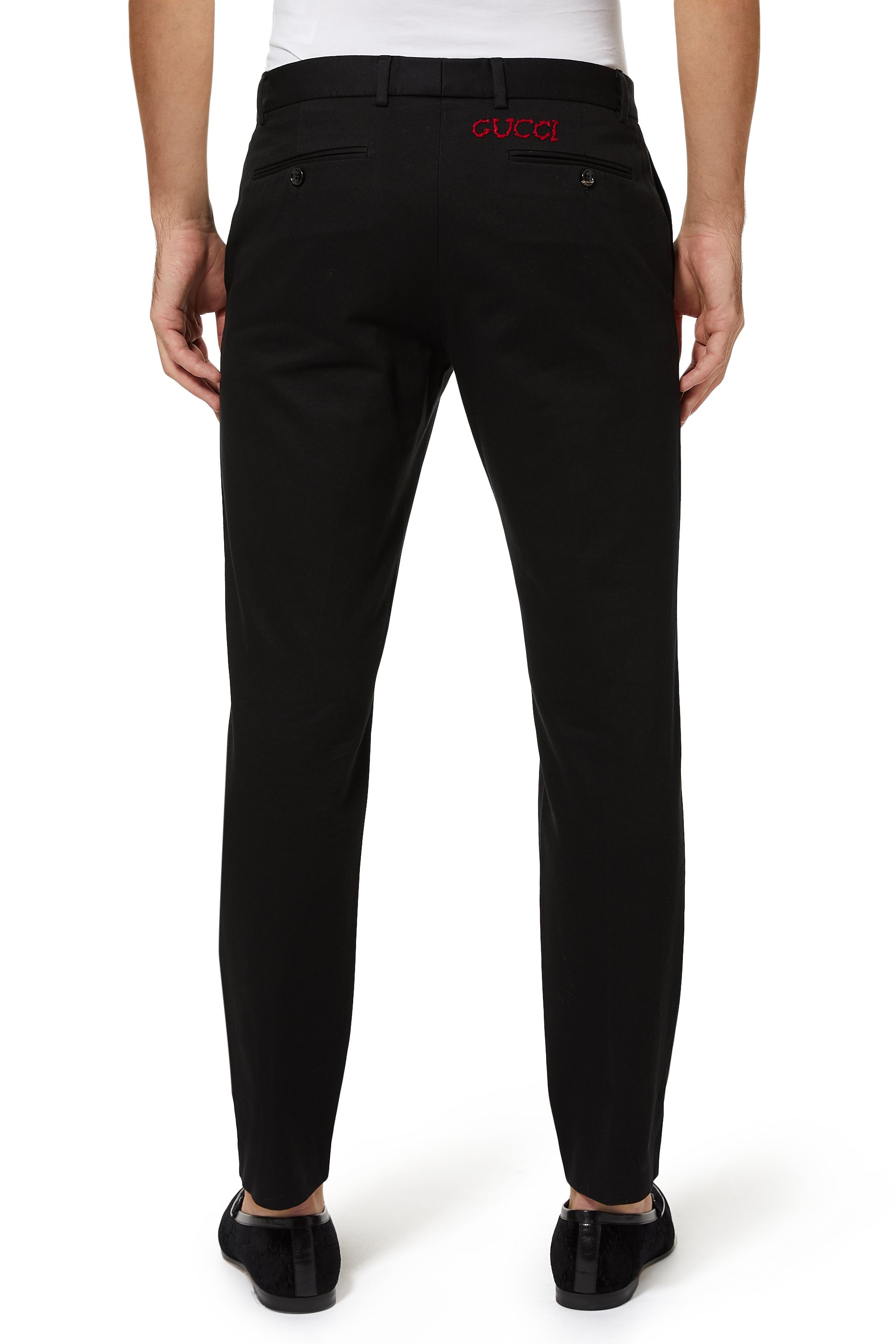 بنطال قطن بشعار الماركة