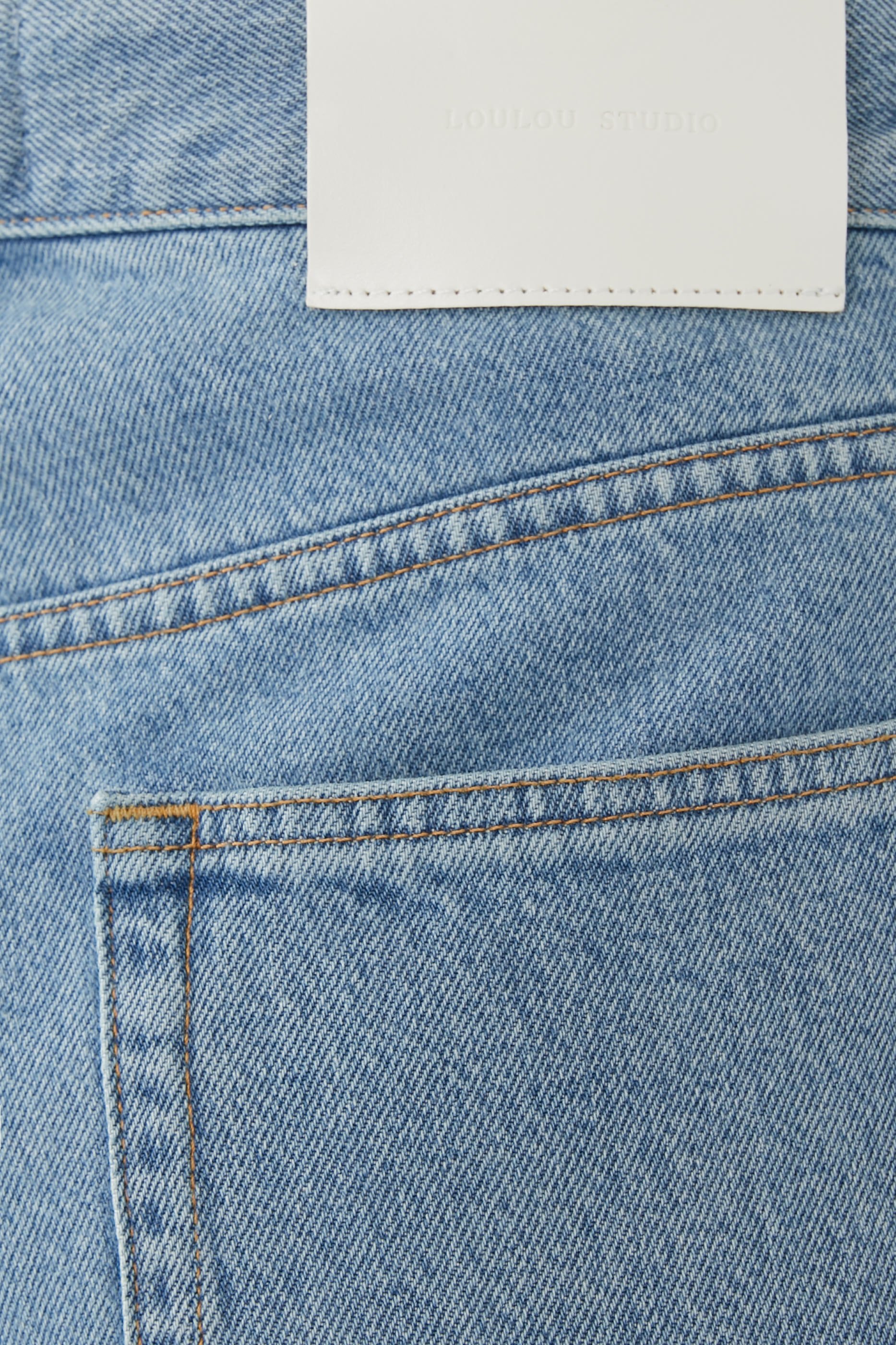 بنطال بقصة ساق مستقيمة دنيم