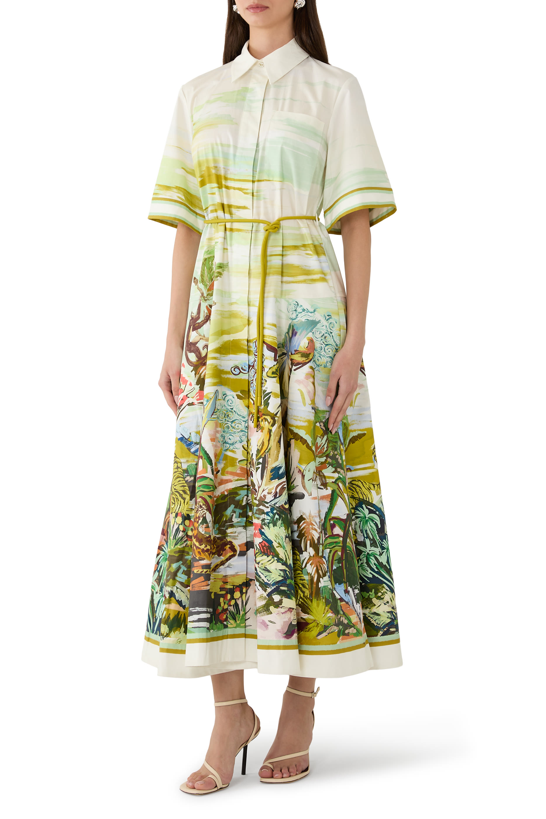 Jungle Boogie Silk Midi Dress