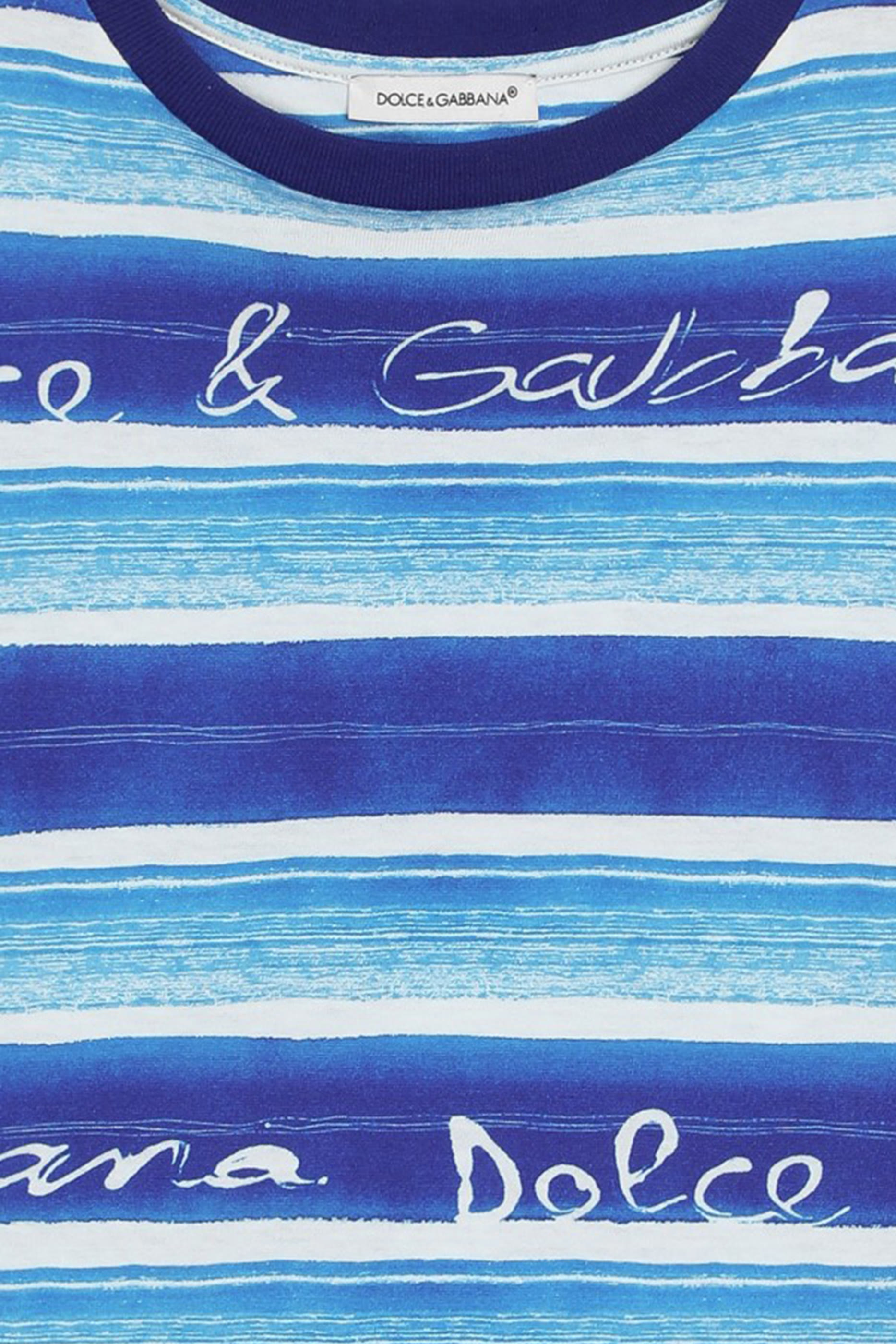 تيشيرت بياقة مستديرة بطبعة شعار الماركة 