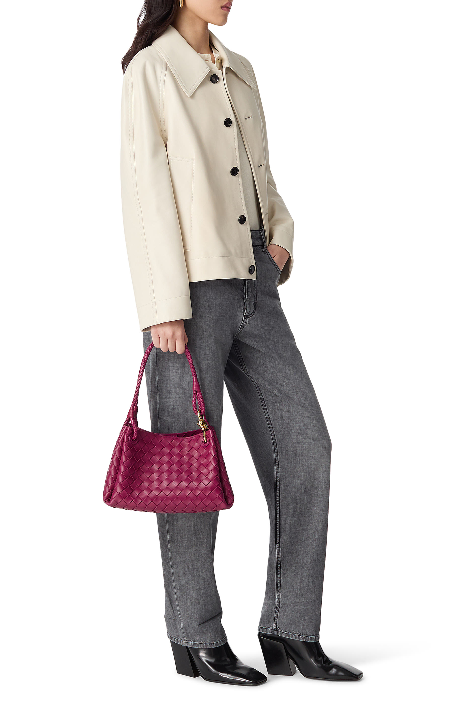 حقيبة كتف باراشوت كبيرة بتصميم مجدول