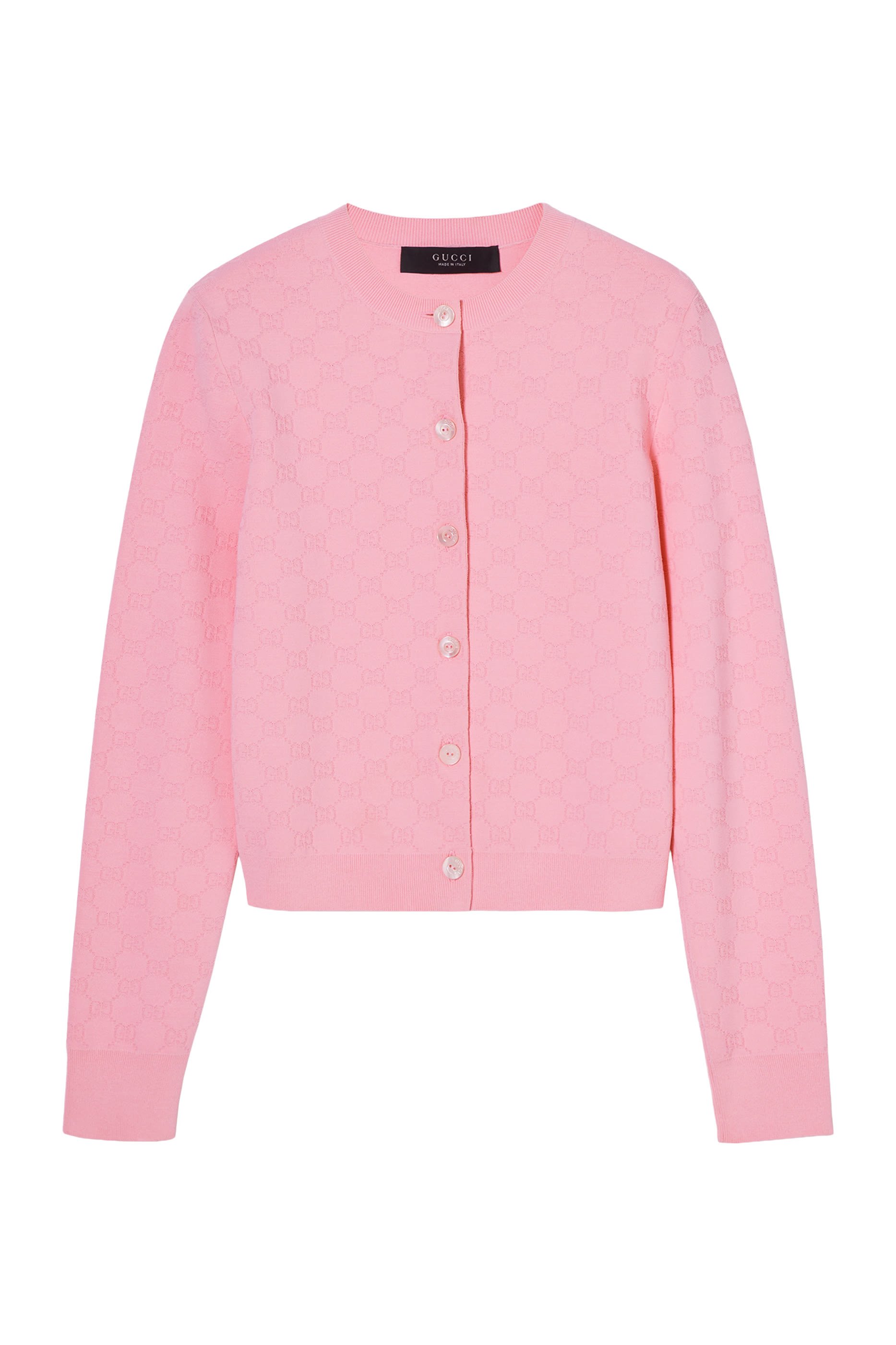 كارديغان بشعار الماركة قماش فاخر جاكار