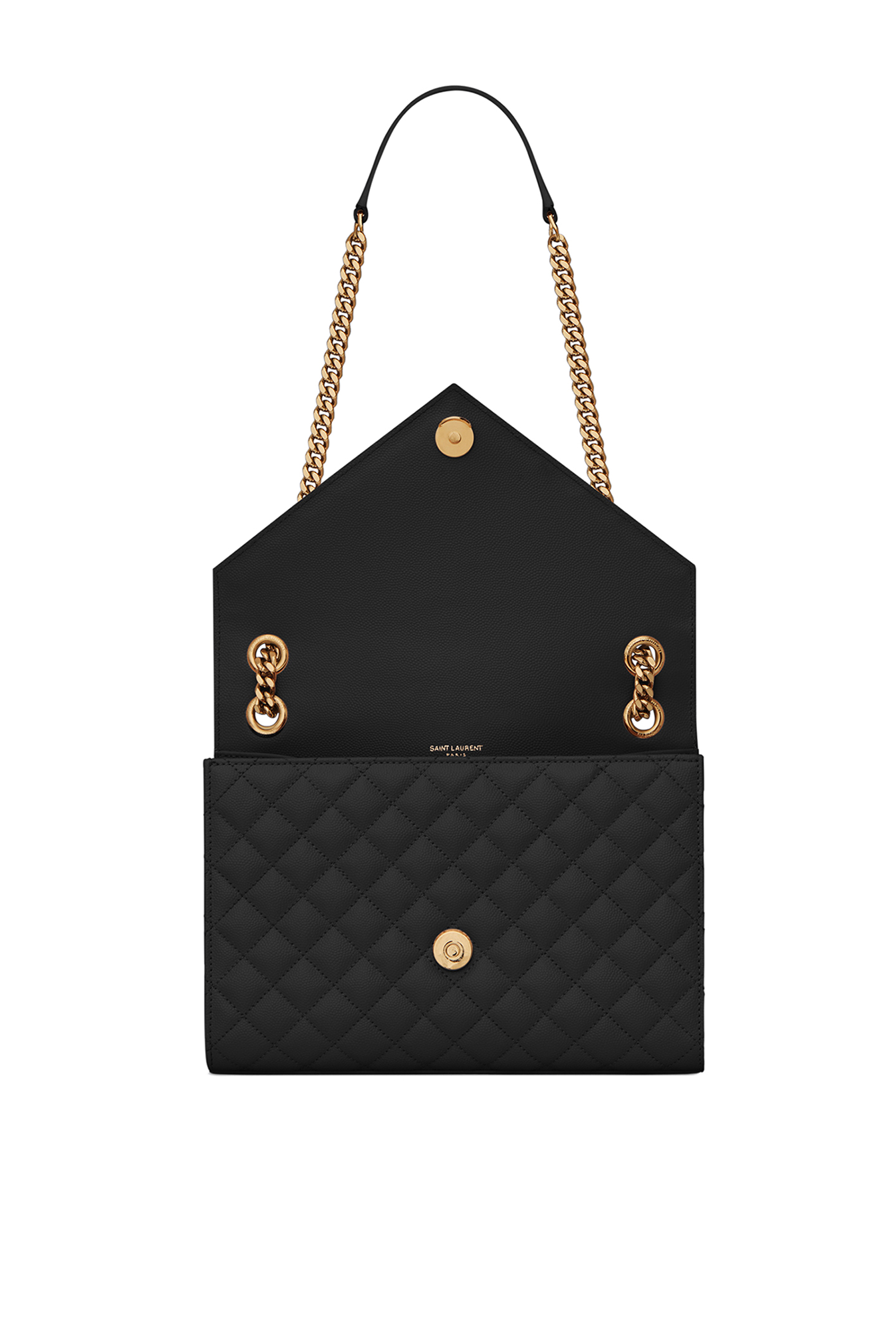 حقيبة متوسطة بتصميم ظرف جلد محفور غران دي بودريه وتصميم مبطن