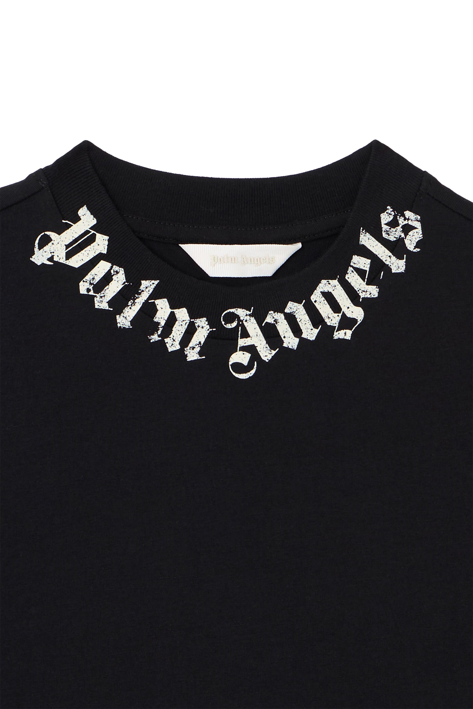 تيشيرت بياقة مزينة بشعار الماركة للأطفال