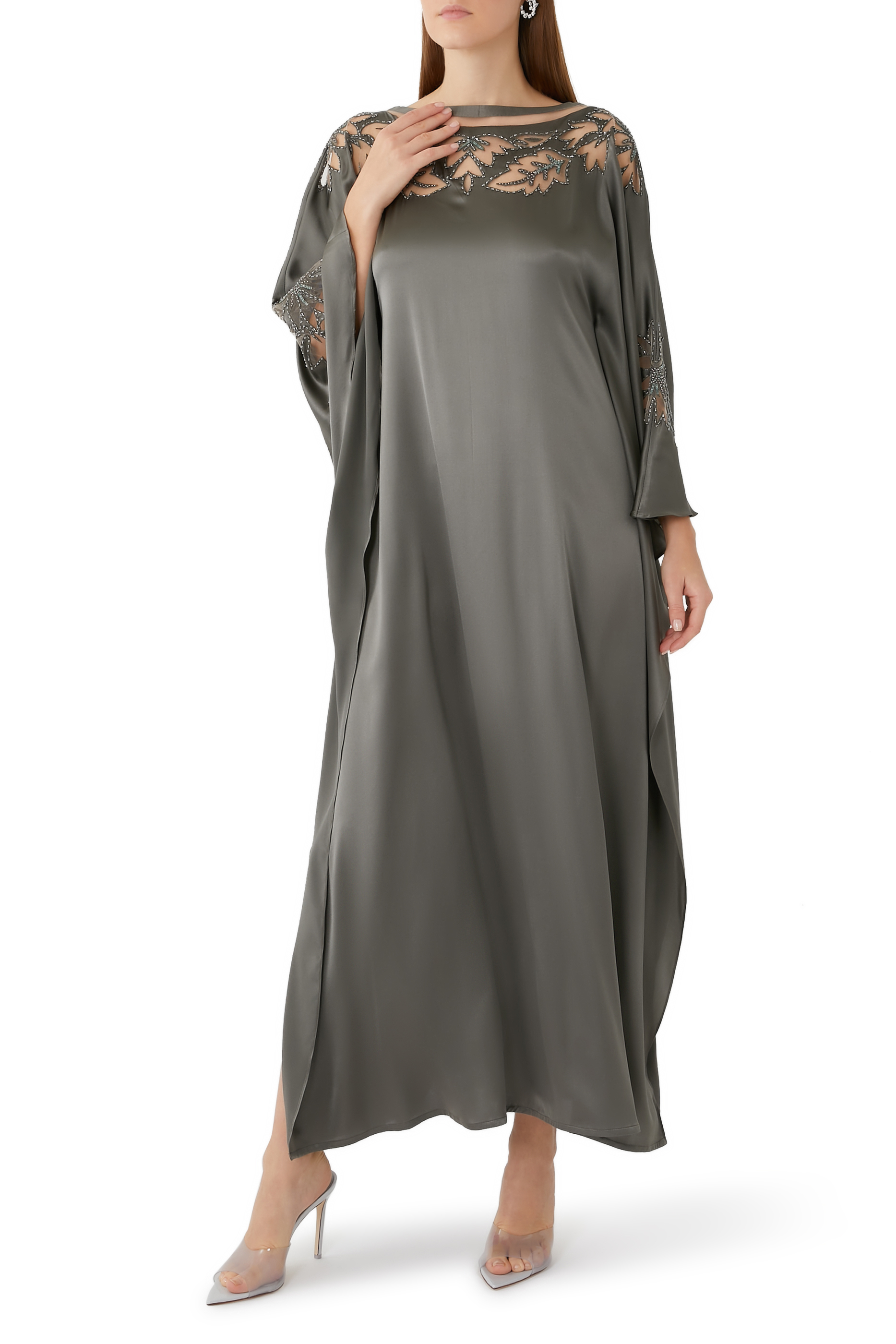 فستان مجدول حرير