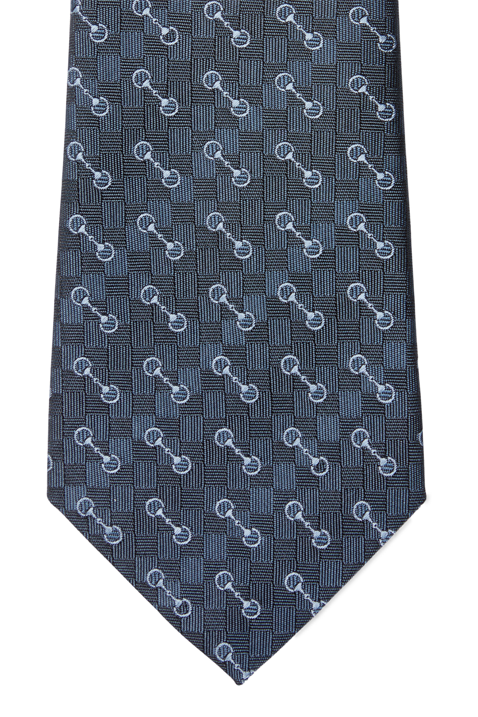 ربطة عنق بنقشة لجام الحصان حرير جاكار