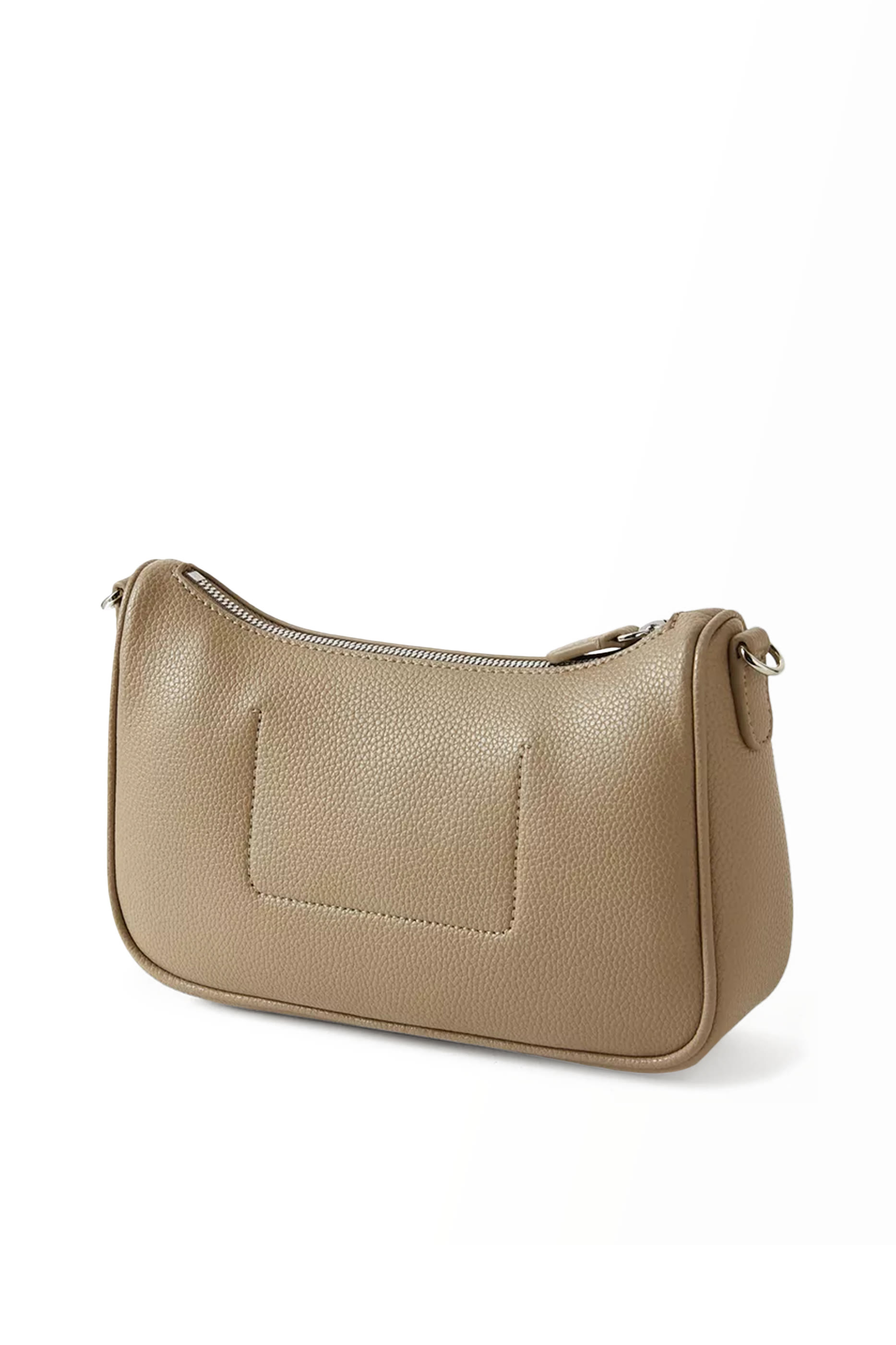 حقيبة طويلة بشعار الماركة بنقشة جلد الغزال