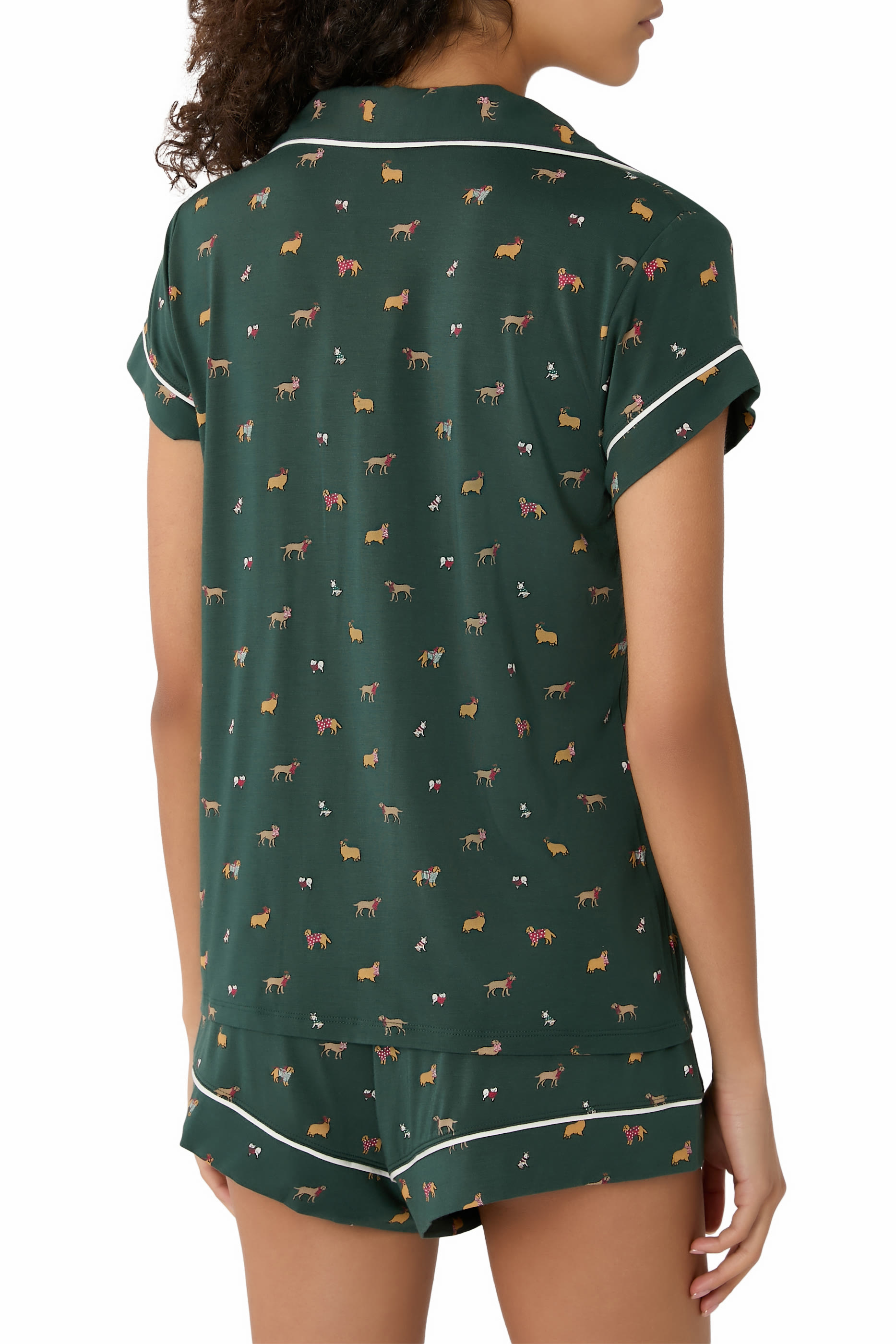 طقم شورت بيجامة جيزيل بنقشة تينسيل مودال