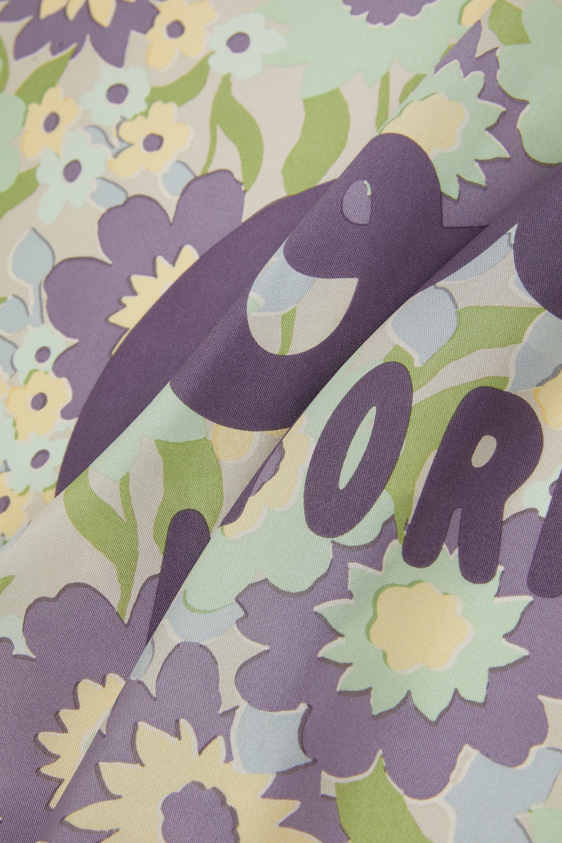 Laurel Floral Square Scarf in Silk