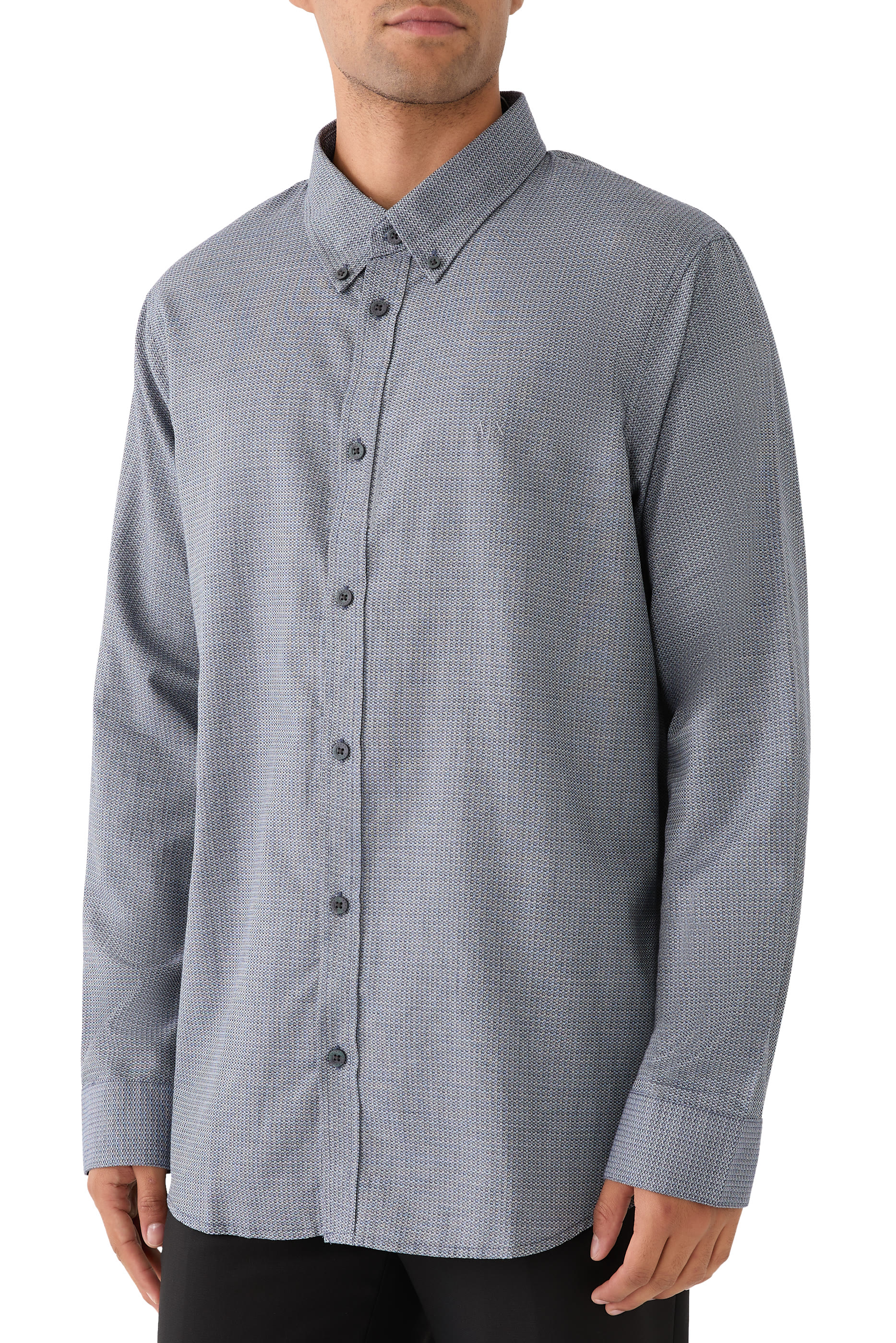 قميص بأكمام طويلة بشعار الماركة