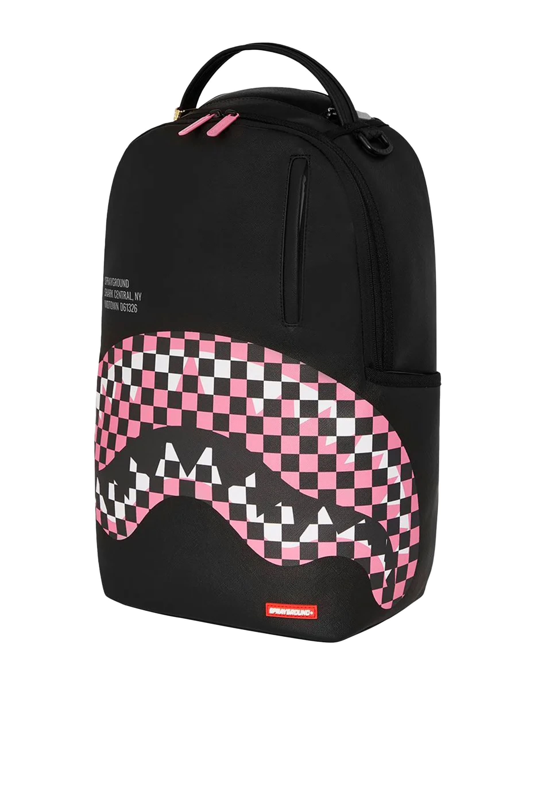 حقيبة ظهر شارك سنترال بنقشة مربعات للأطفال