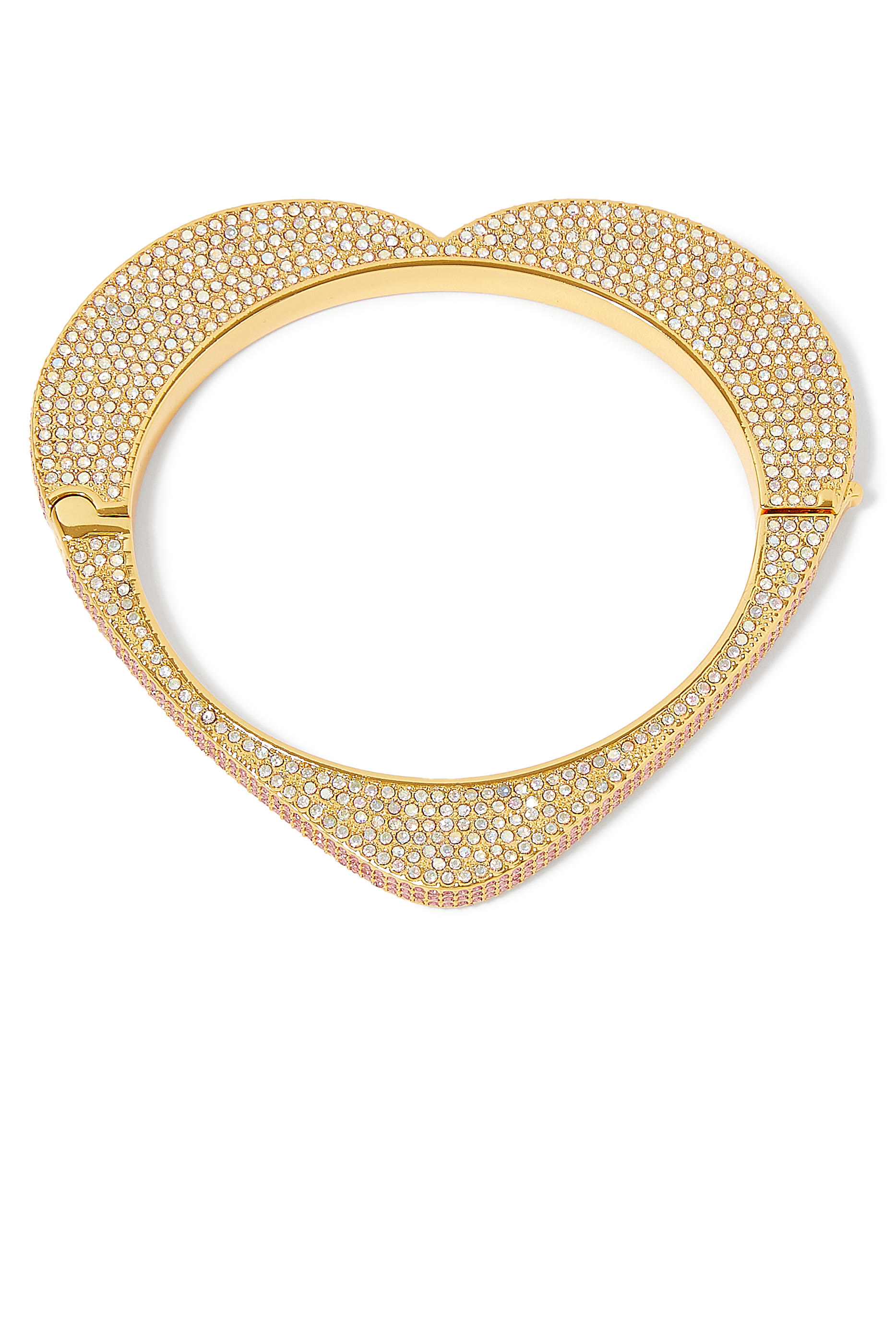 سوار بتصميم قلب بأحجار بافيه