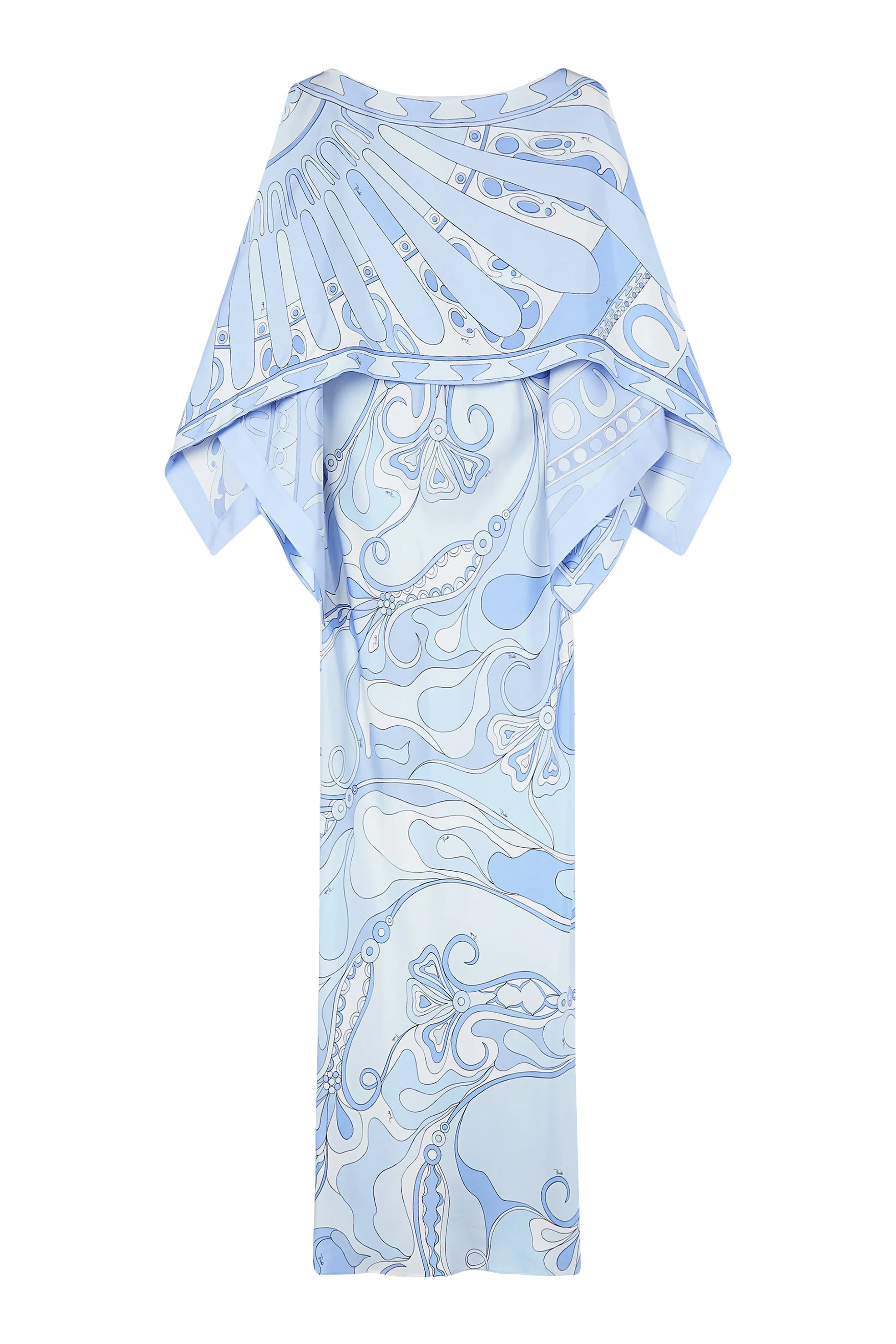 فستان بطبعة اوركيديه وسوليل بكاب