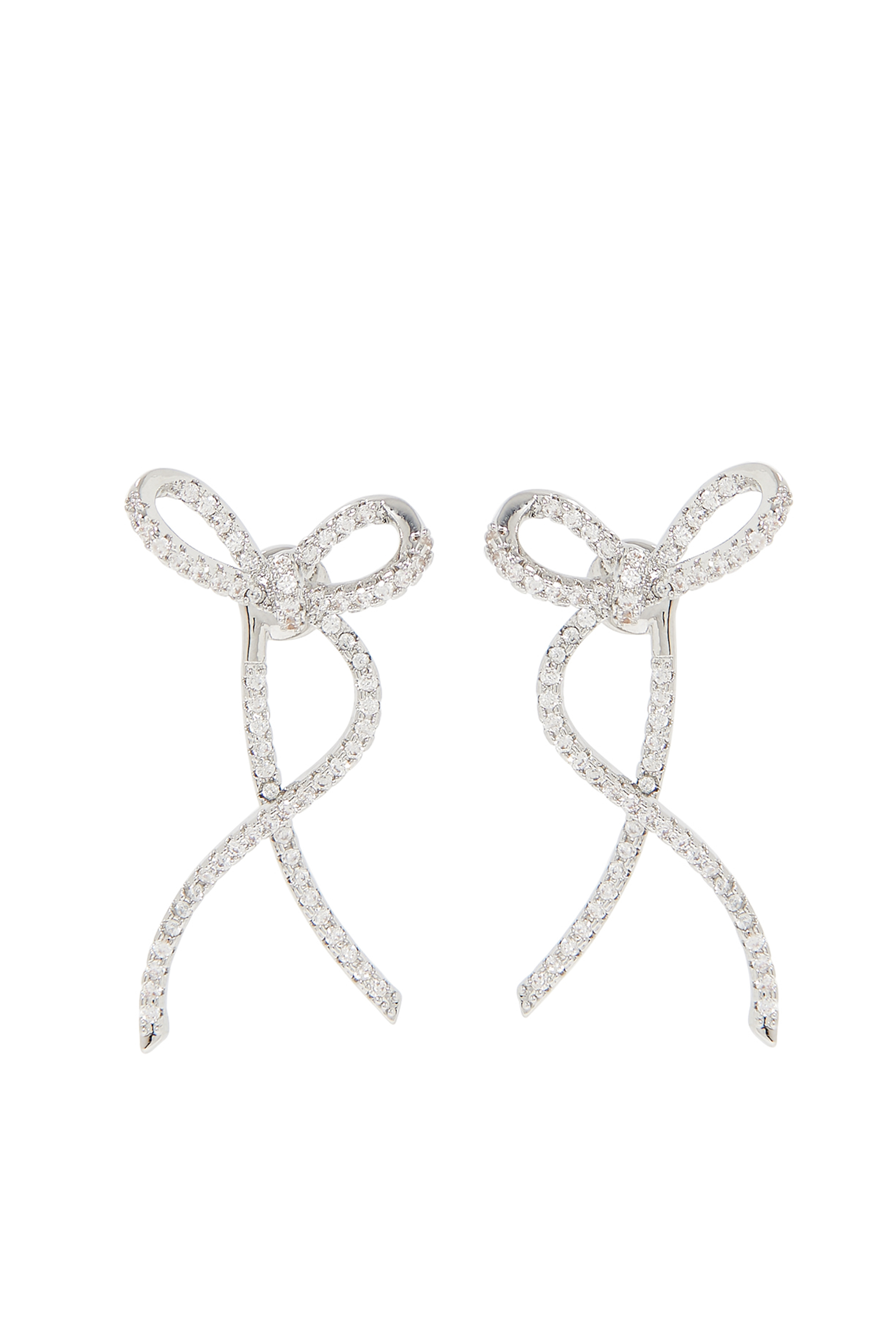 أقراط كارولين بتصميم ربطة فيونكة