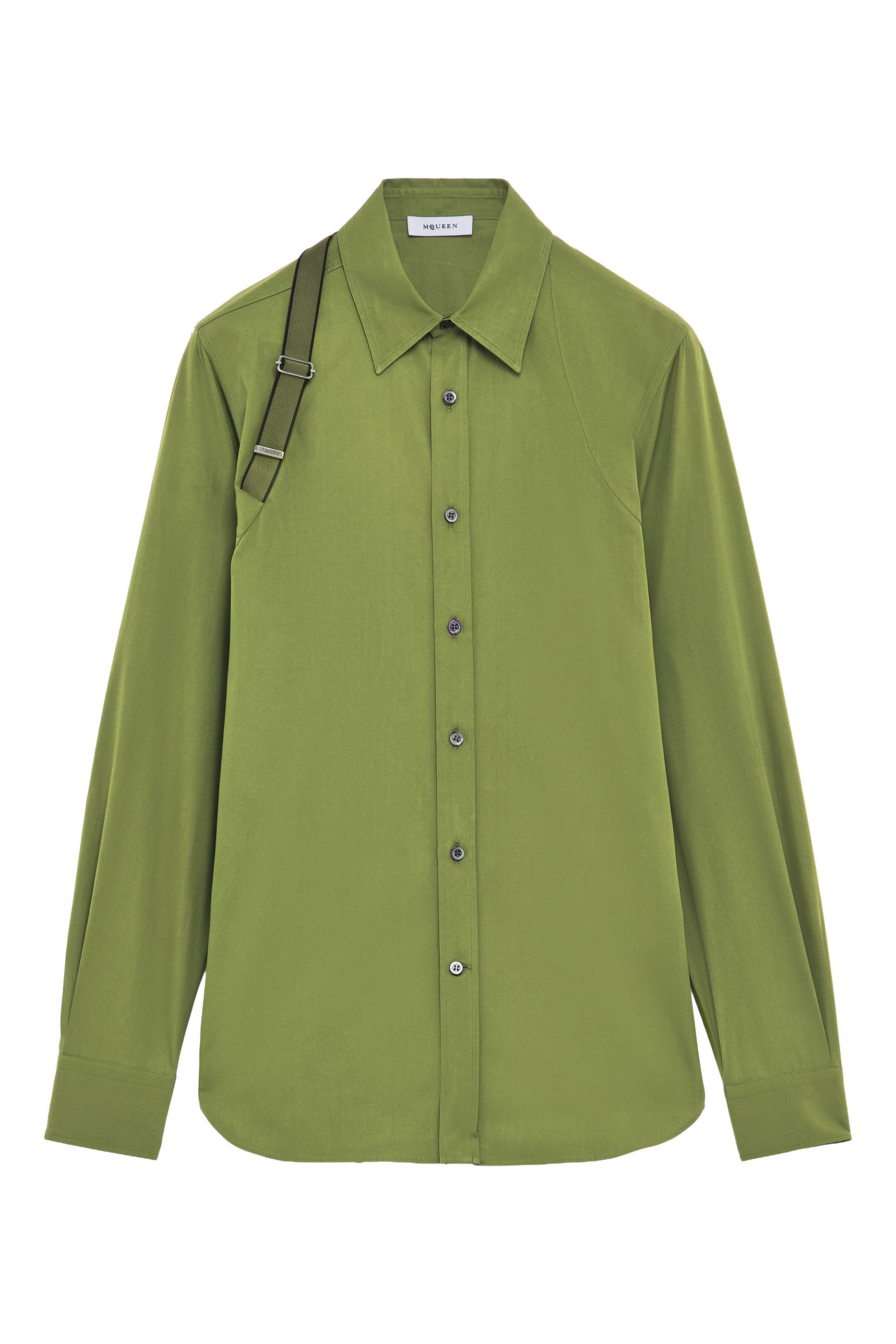 قميص بشريط محفور بشعار الماركة