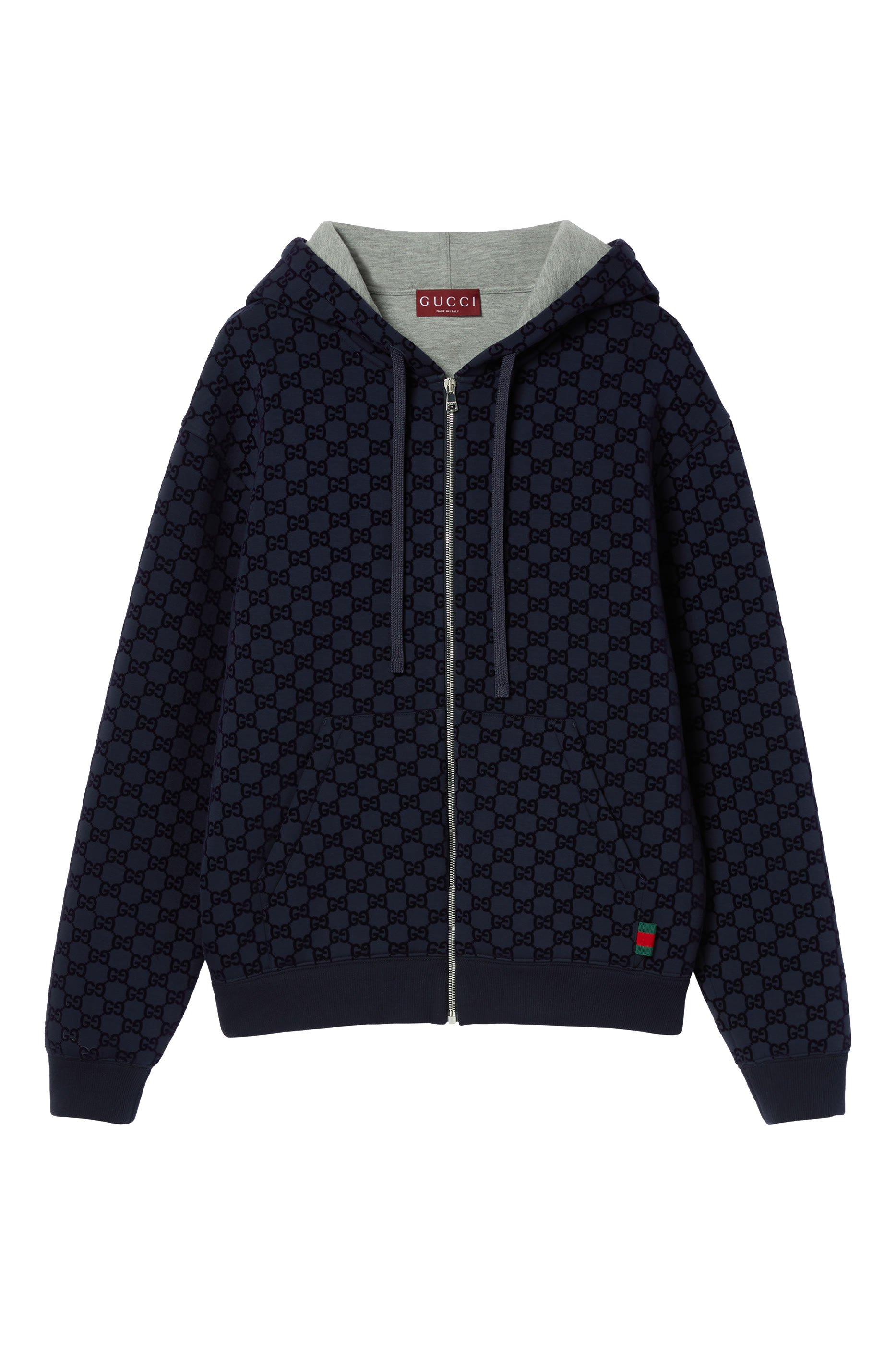 جاكيت بنقشة وسحاب جيرسيه فيسكوز مزدوج