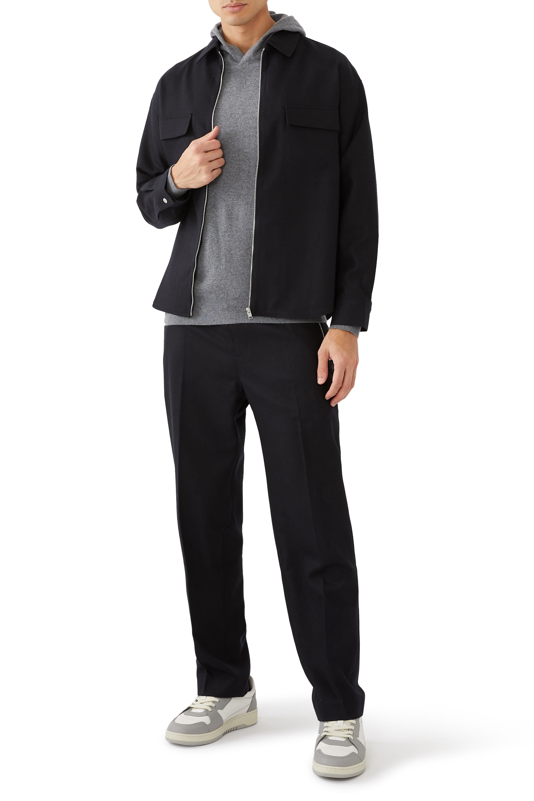 جاكيت عصري بسحاب فلانيل