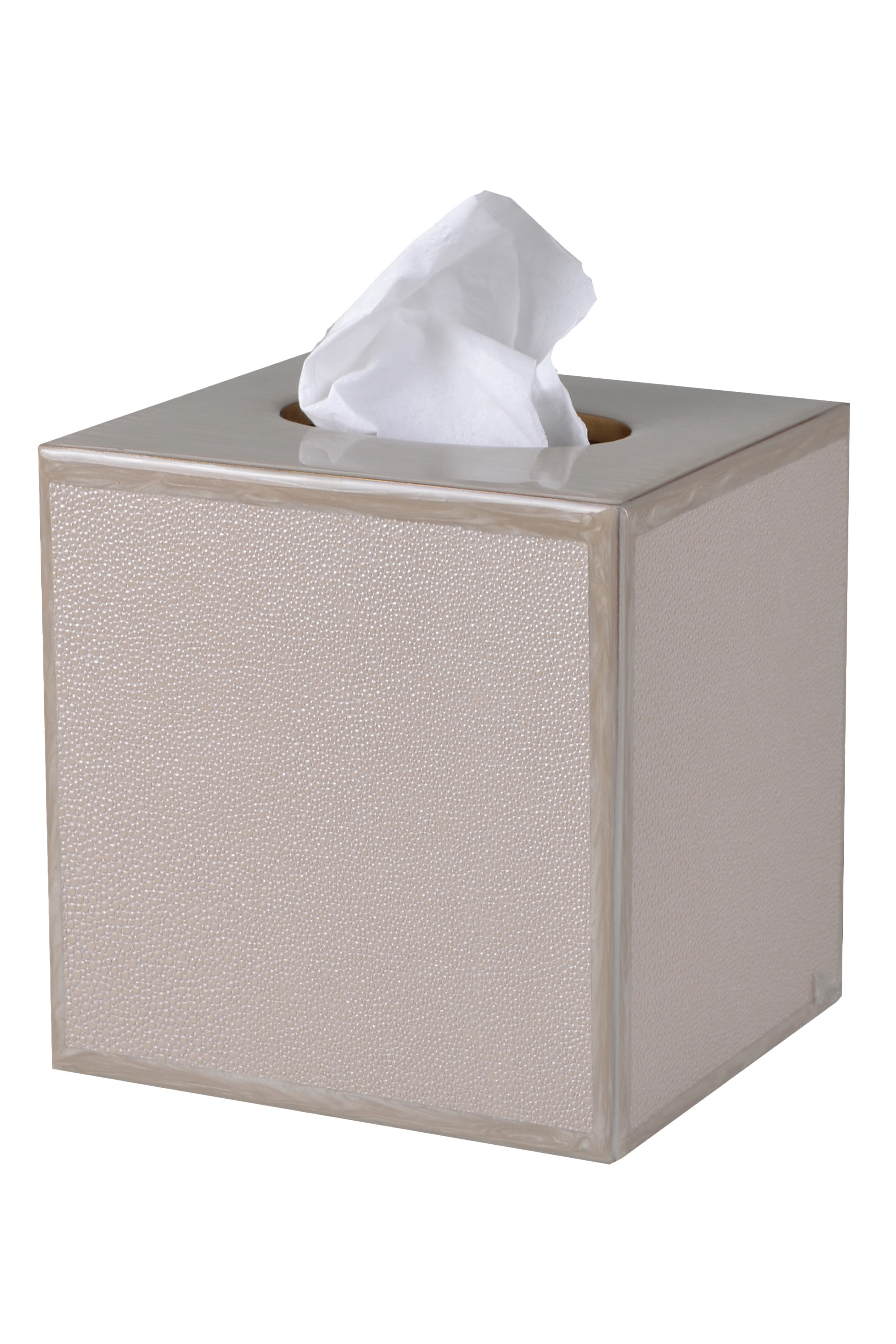 حامل مناديل جلد بارز الملمس