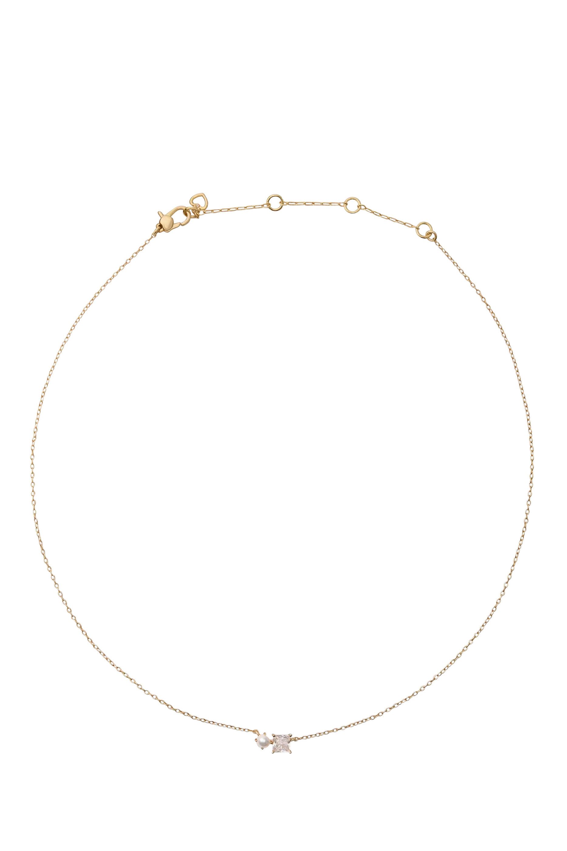 قلادة فيكتوريا مرصعة بلؤلؤ وأحجار زجاجية، معدن مطلي ستانلس ستيل 