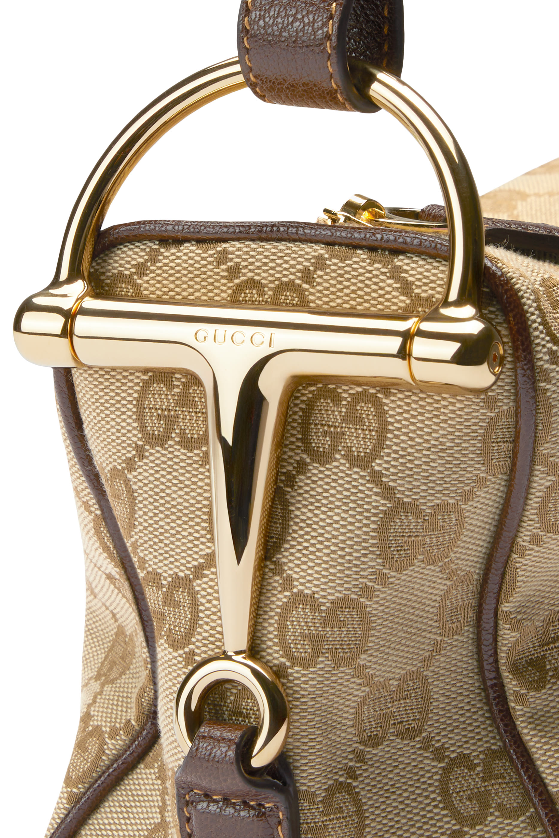 حقيبة كتف متوسطة بنصف حلية لجام حصان