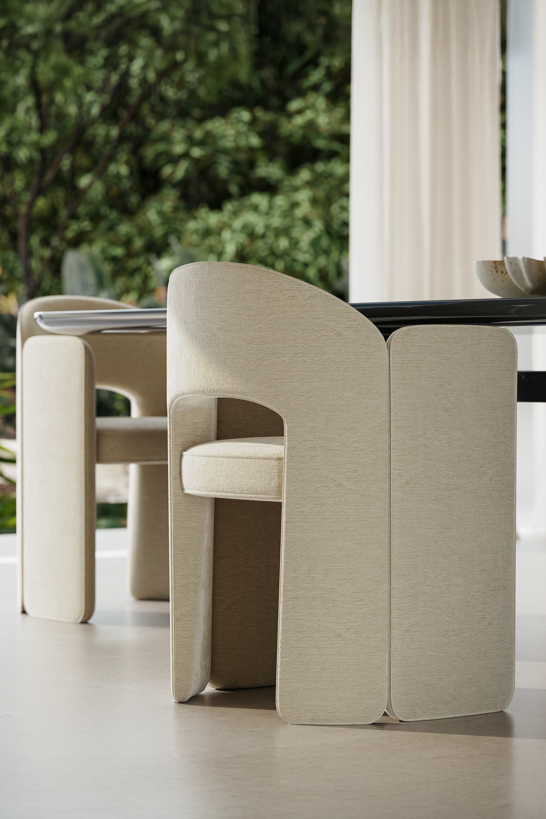 كرسي عشاء بتصميم متداخل