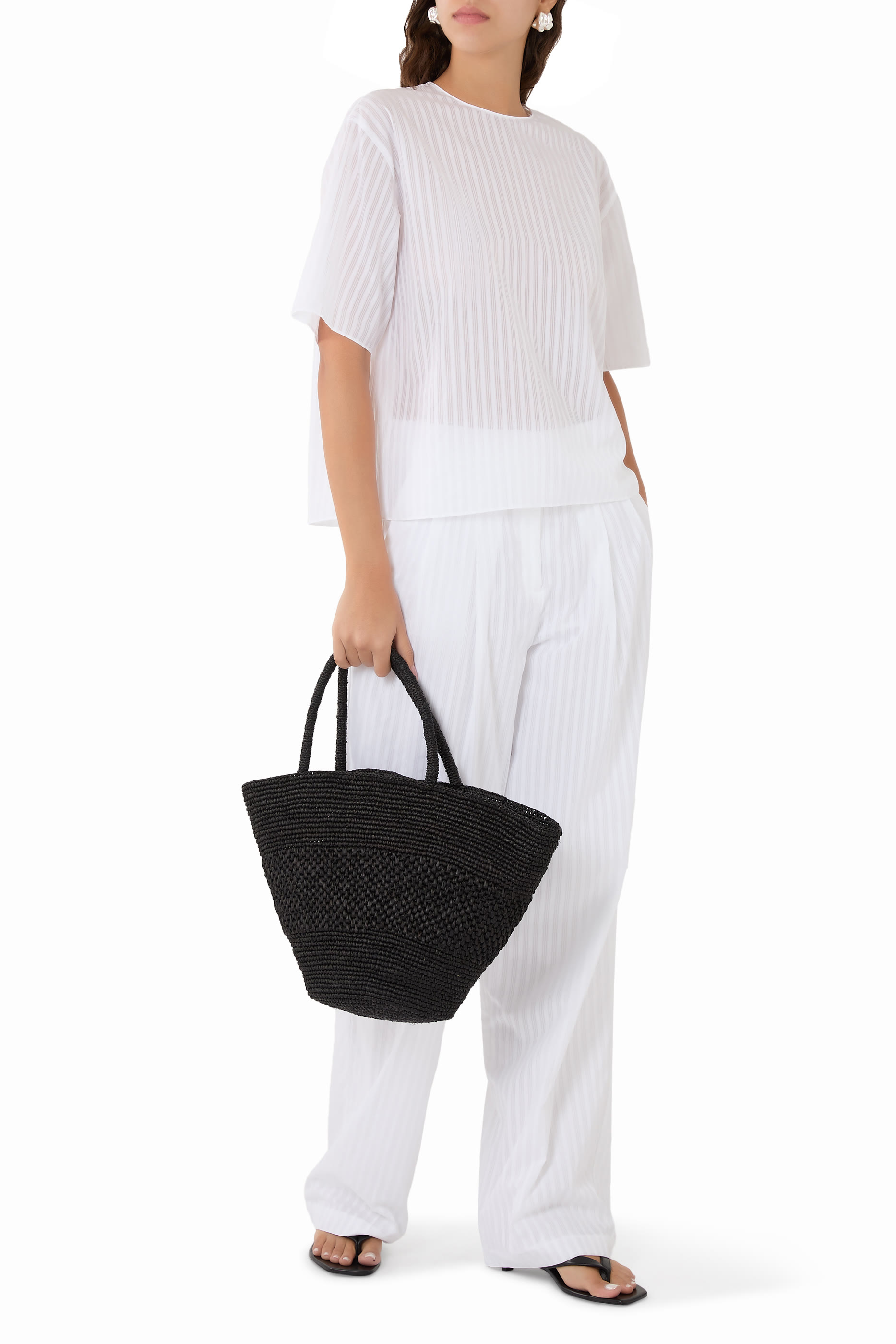 تيشيرت بقصة مربعة قطن