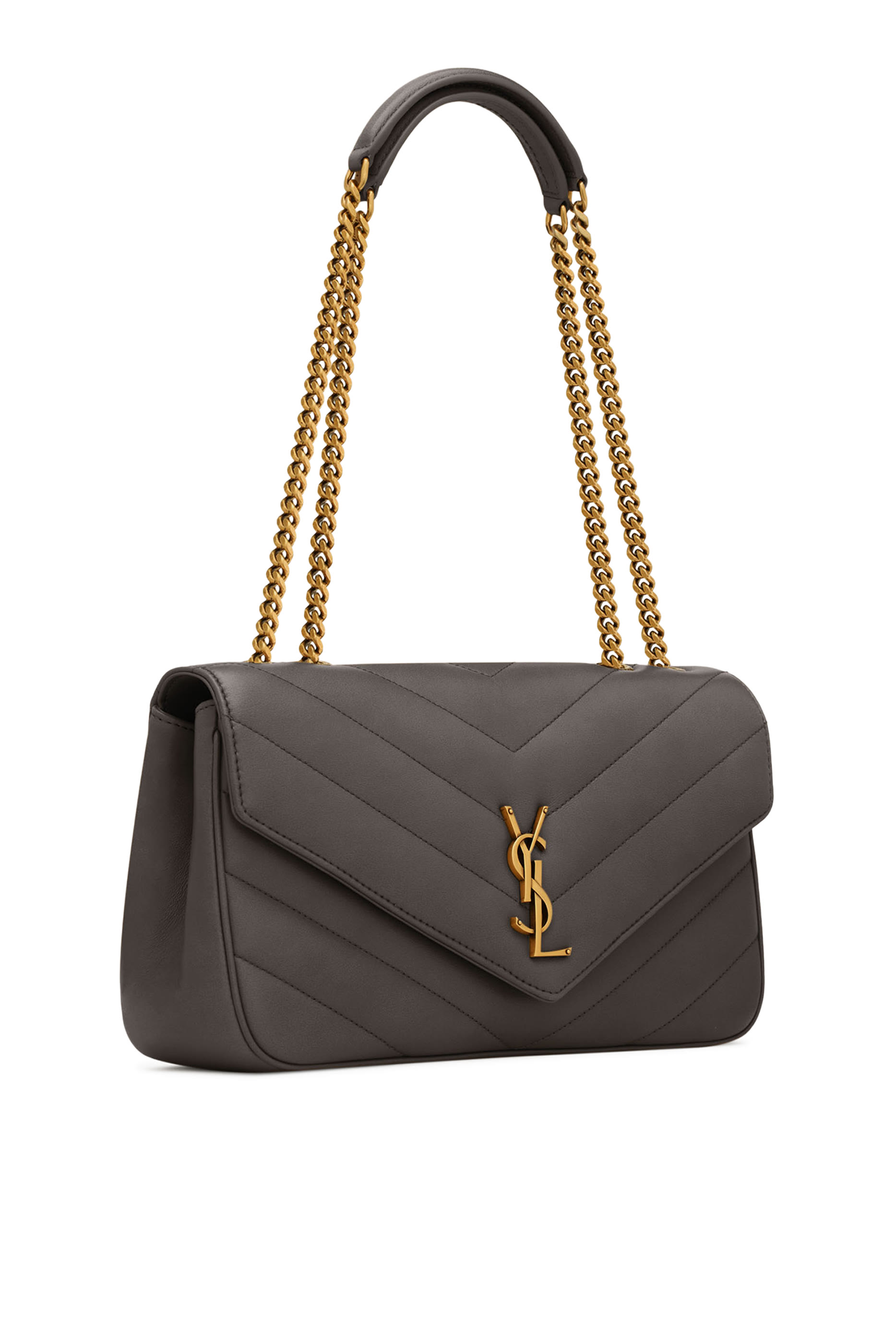 حقيبة لولو متوسطة بحمالة سلسلة جلد حمل مبطن