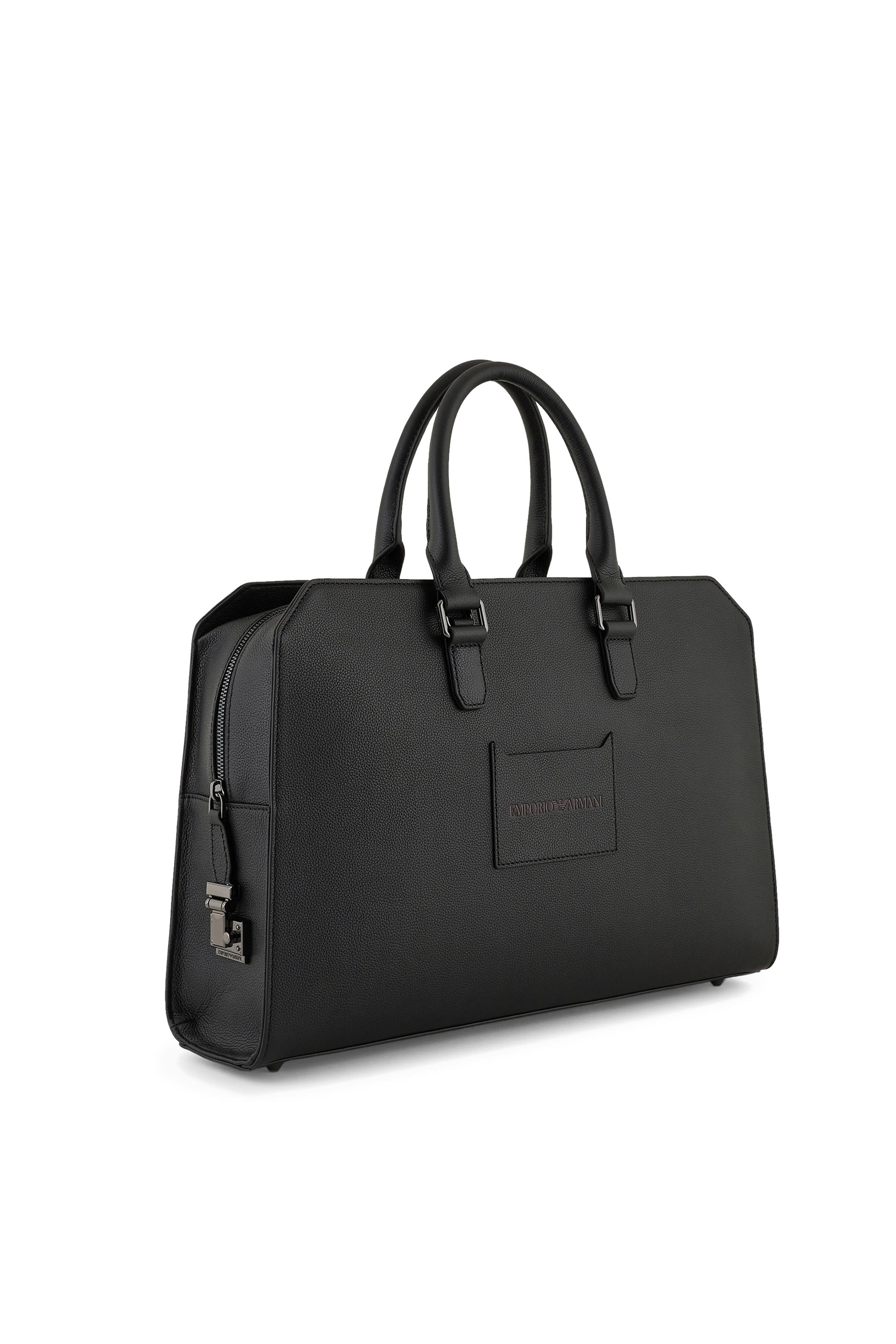 حقيبة عمل جلد مموج