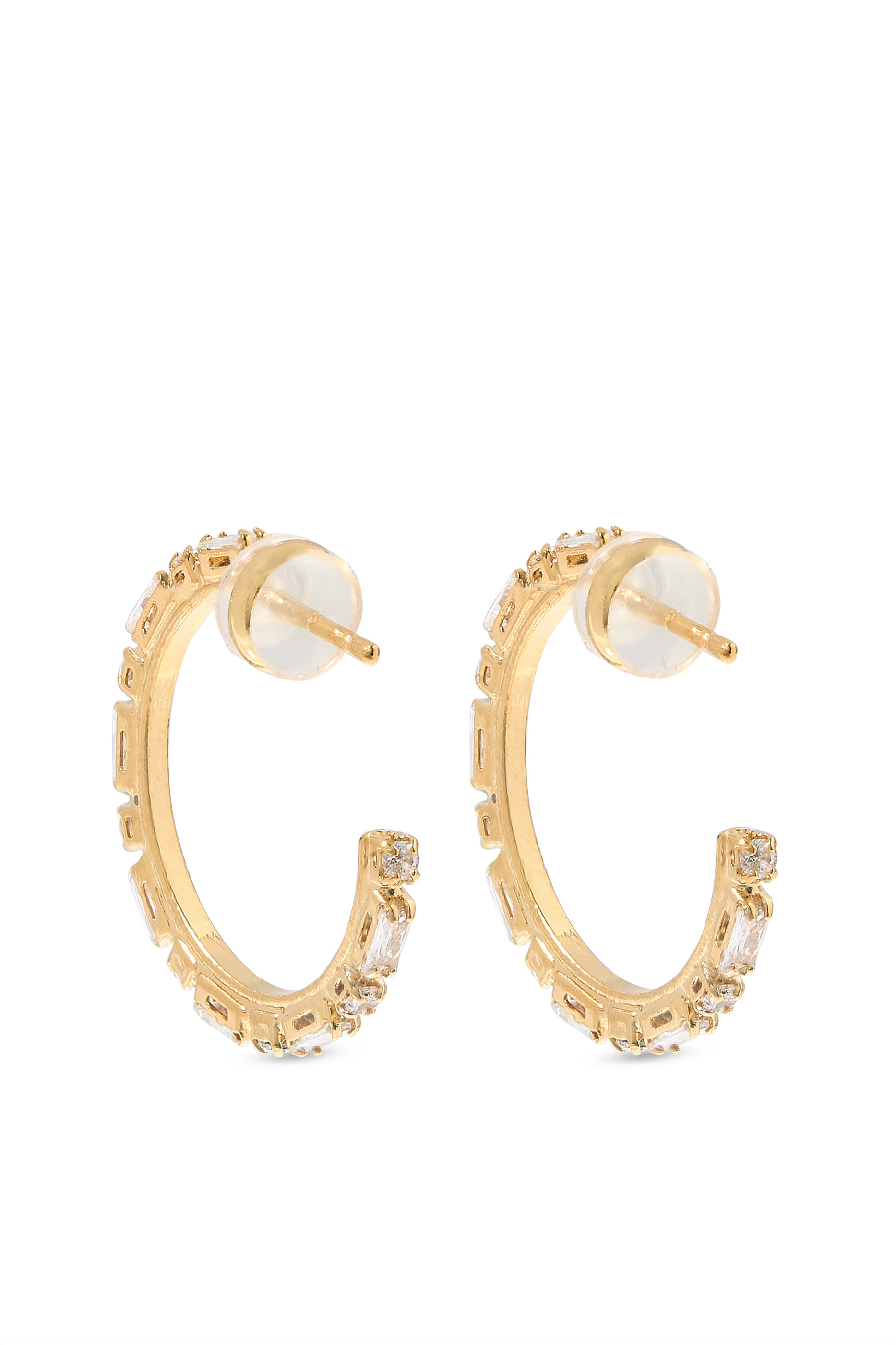 Evelyne Crystal Loops, 18k Gold / Rhodium & Swarovski Crystals