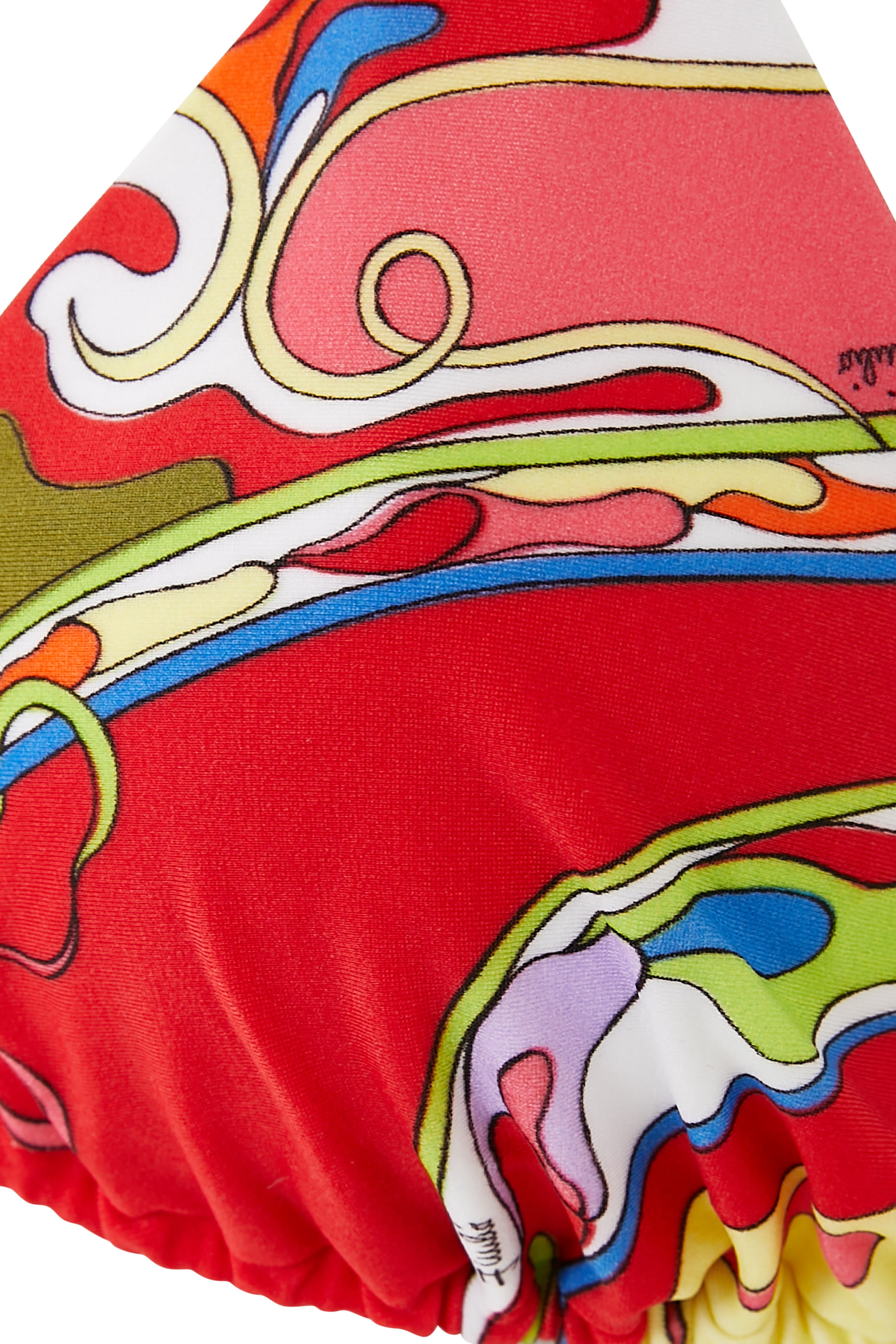 قطعة بيكيني علوية بقوالب مثلثة وطبعة