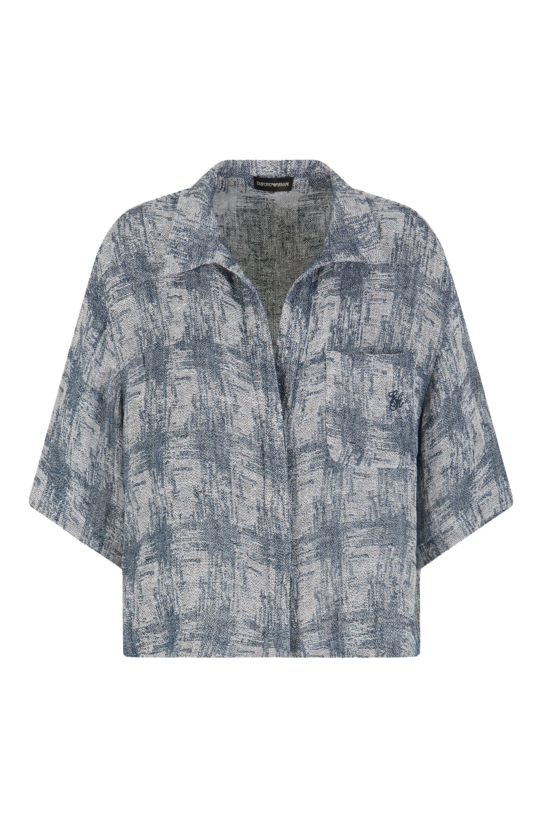 قميص بشعار الماركة المطرز على الصدر