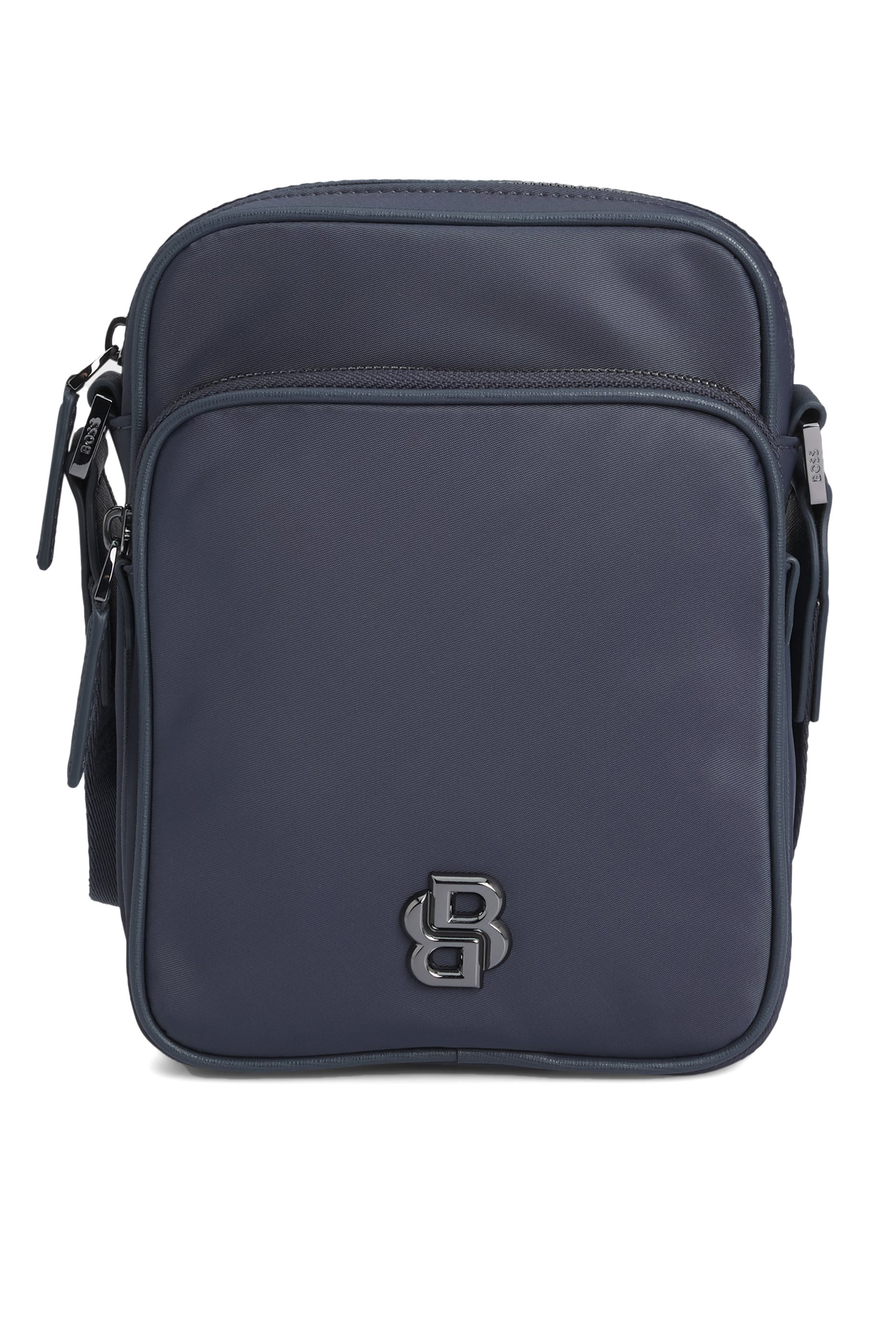 حقيبة ريبورتر تويل بحلية مزدوجة بحرف شعار الماركة