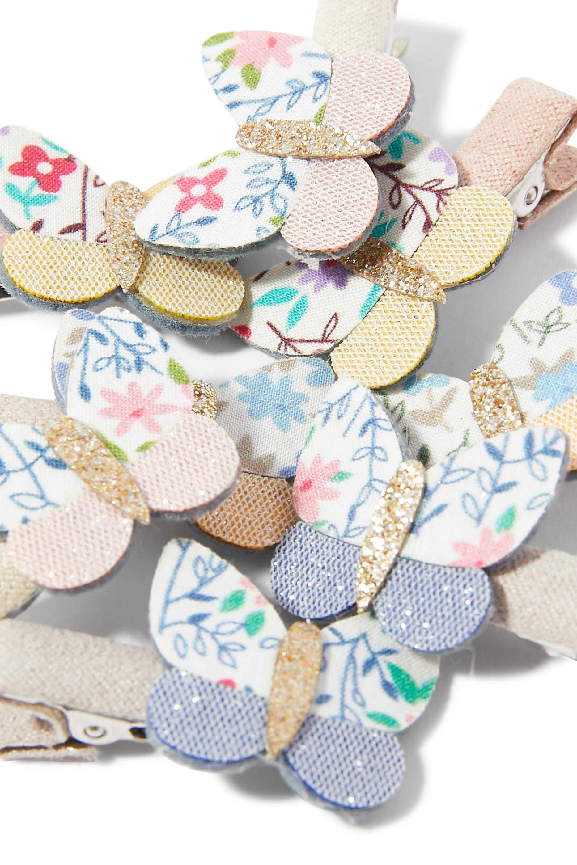 مجموعة مشابك شعر بيتي بفراشات للأطفال