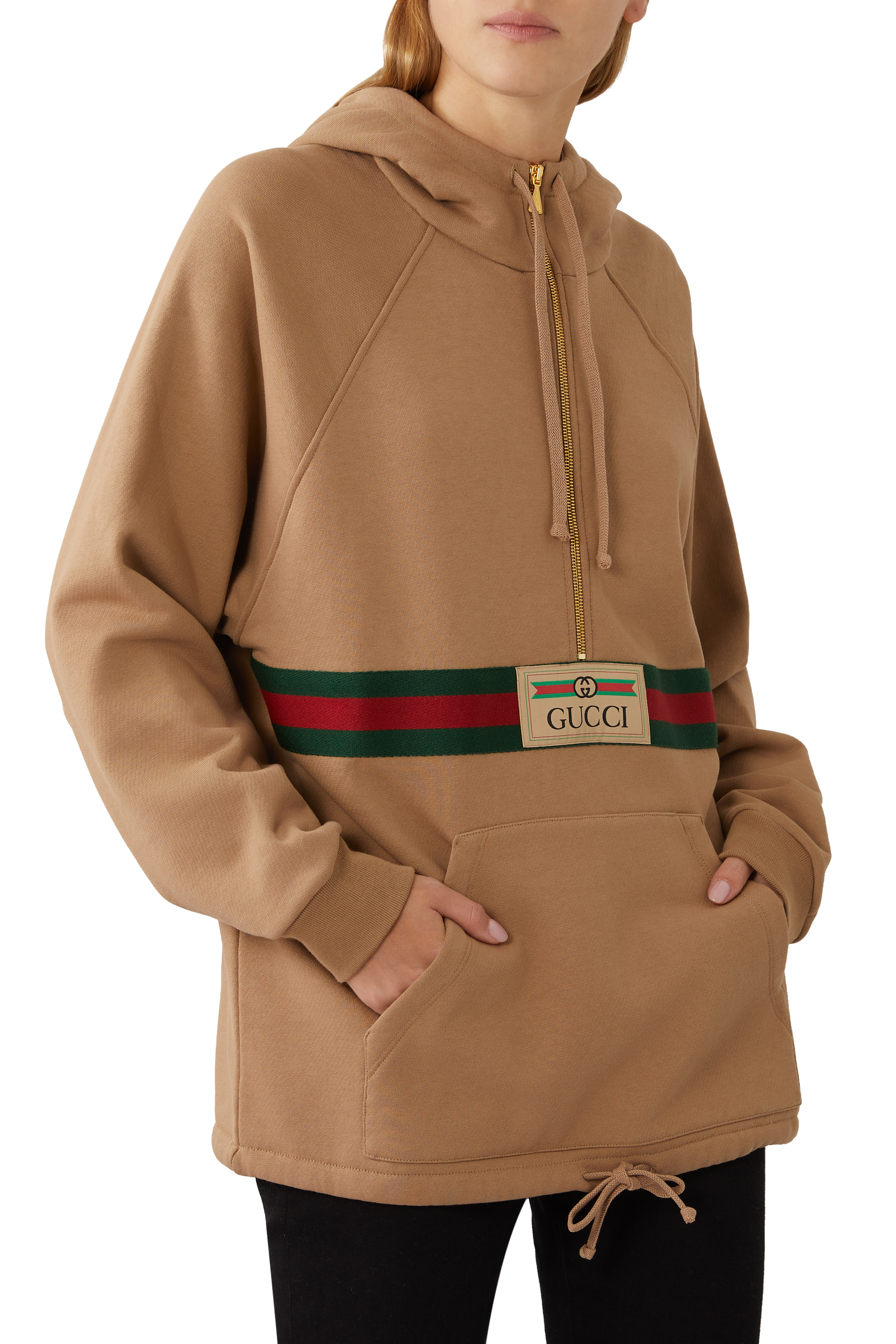 سويت شيرت بغطاء رأس ونصف سحاب