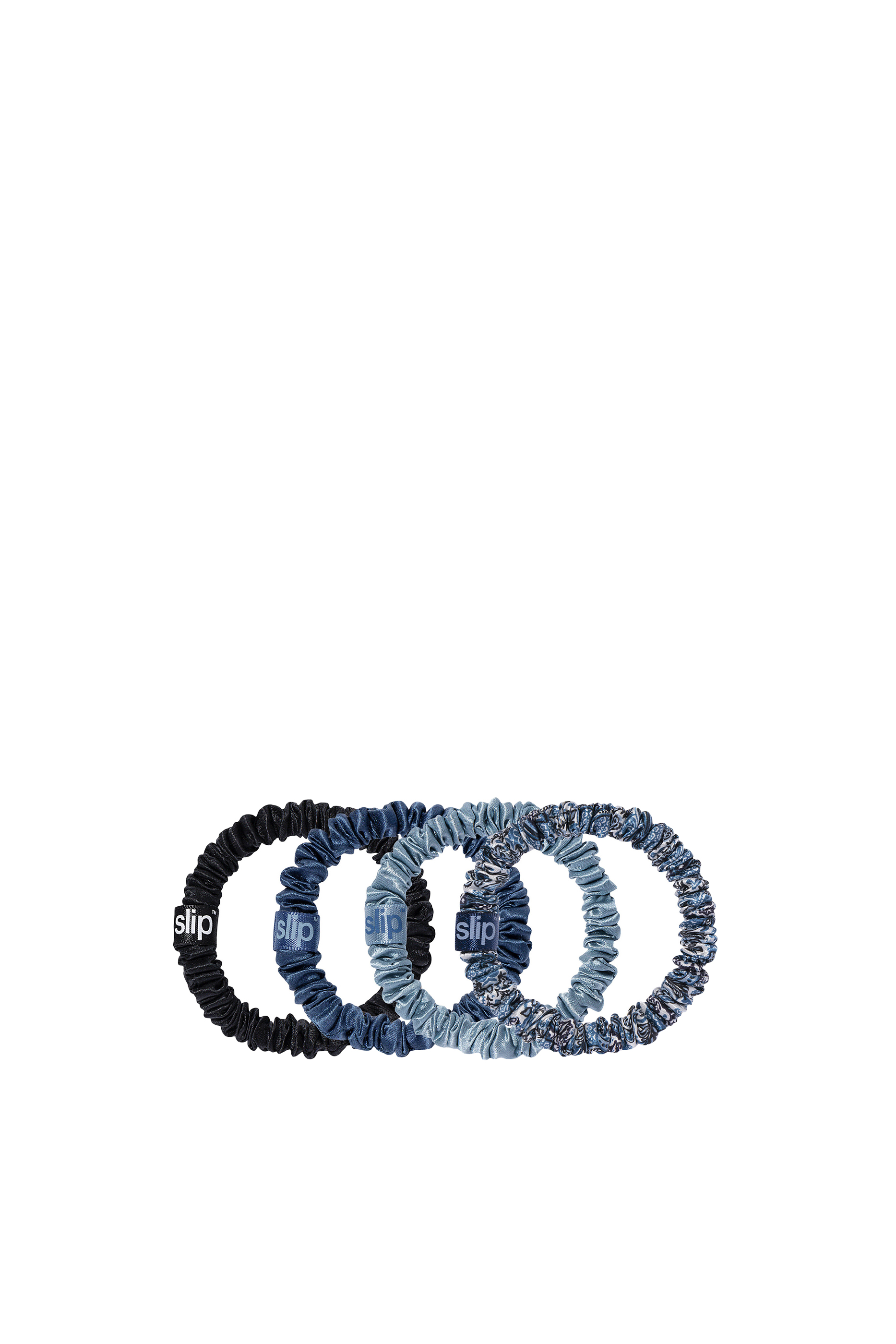 Silk Scrunchie Ornament, Set of 4