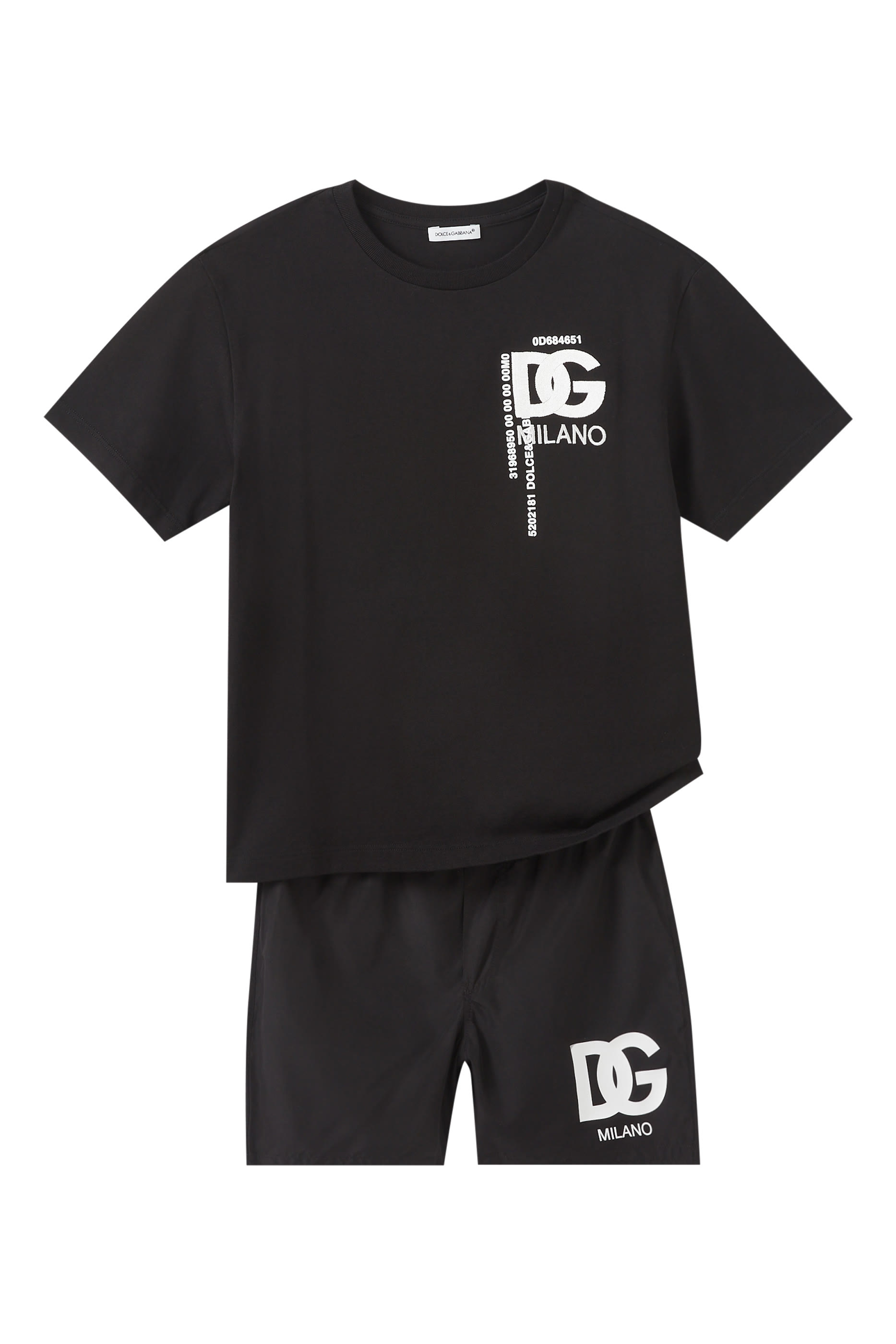 تيشيرت للأطفال بتطريز شعار الماركة