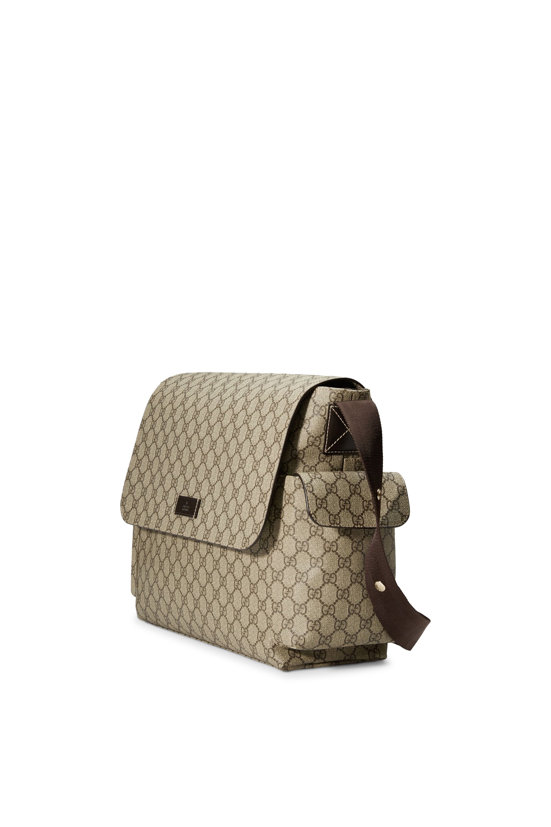 حقيبة مستلزمات أطفال قماش قنب سوبريم بنقشة حرفي شعار الماركة