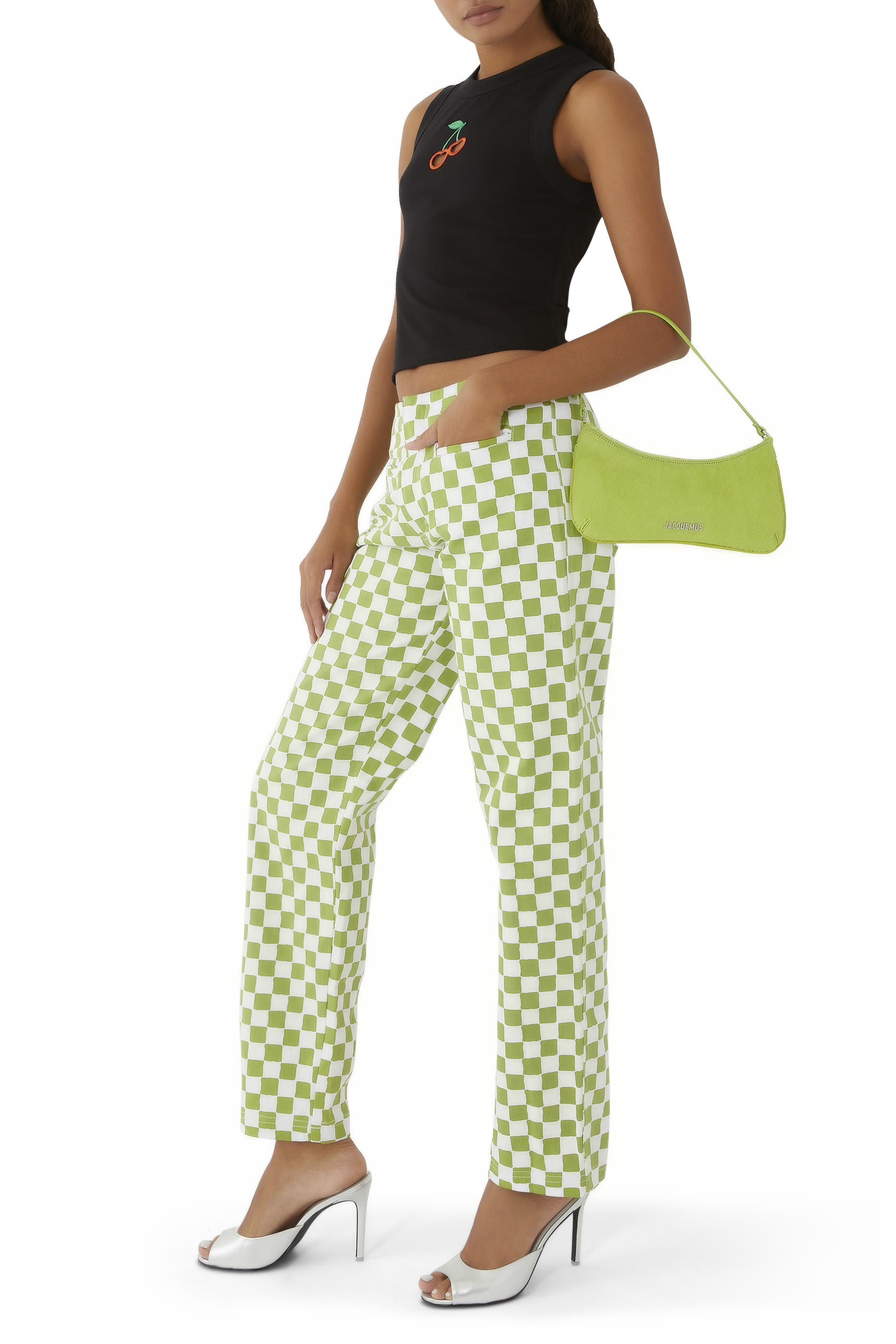 بنطال كوكومو بنقشة مربعات