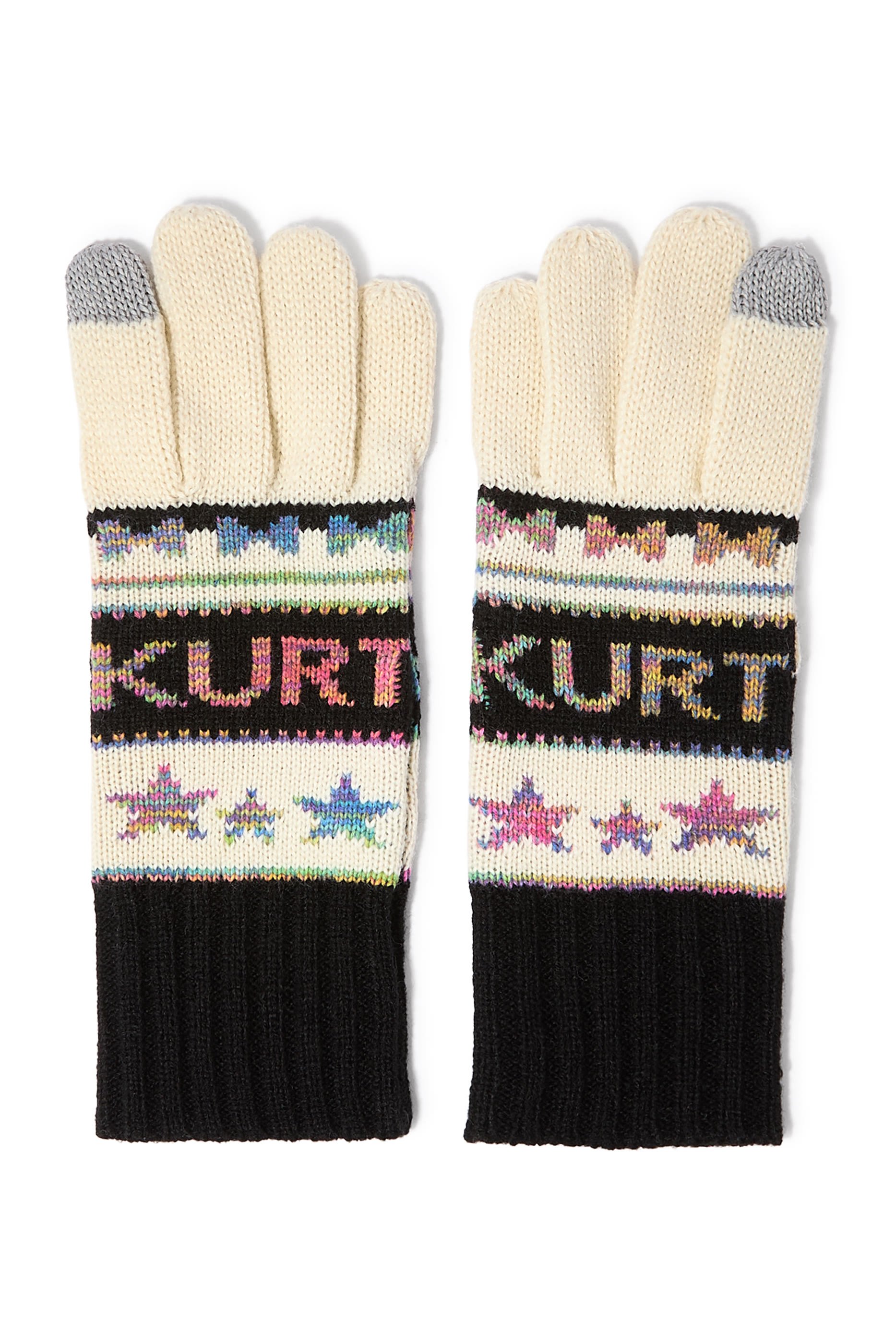 قفازات بنقشة قلوب ونجوم وفيونكة