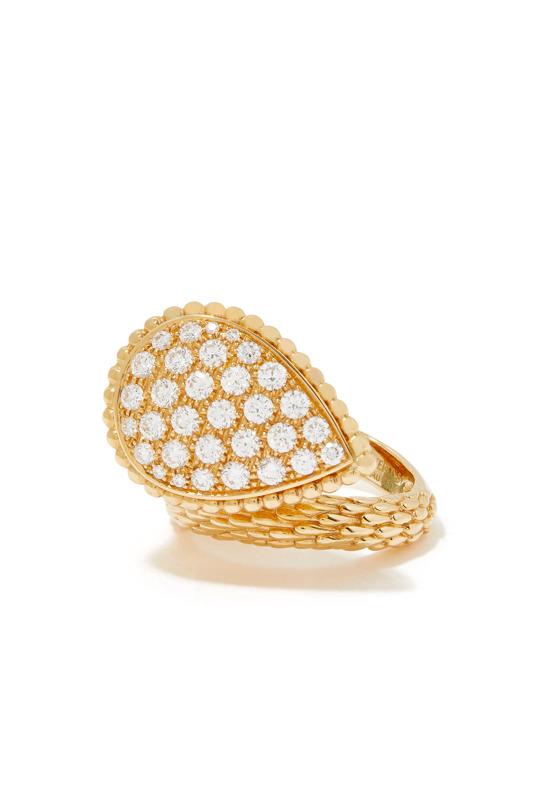 Serpent Boh&egrave;me Large Ring, 18k Yellow Gold & Diamonds