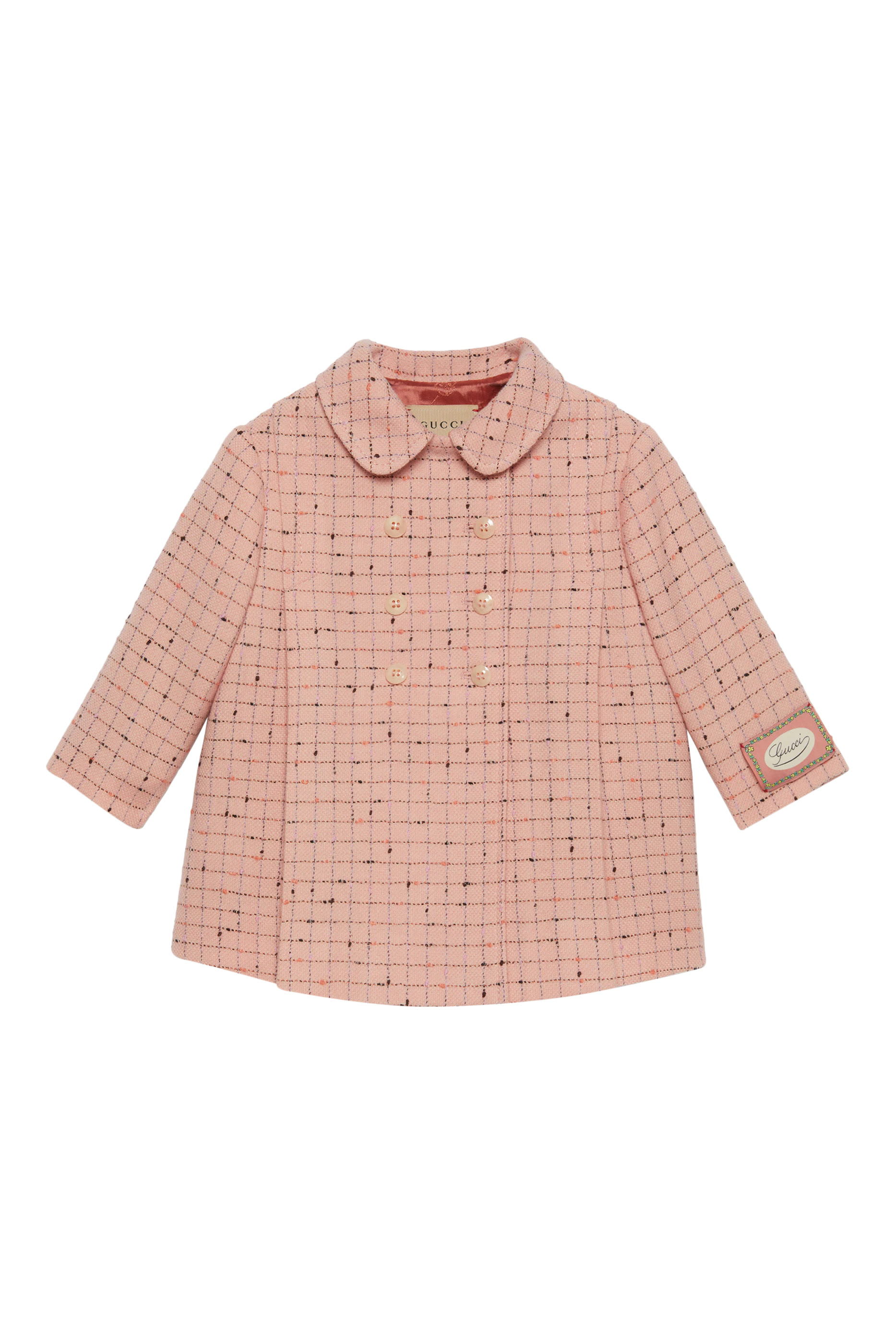 معطف للأطفال بنقشة مربعات صوف دامير