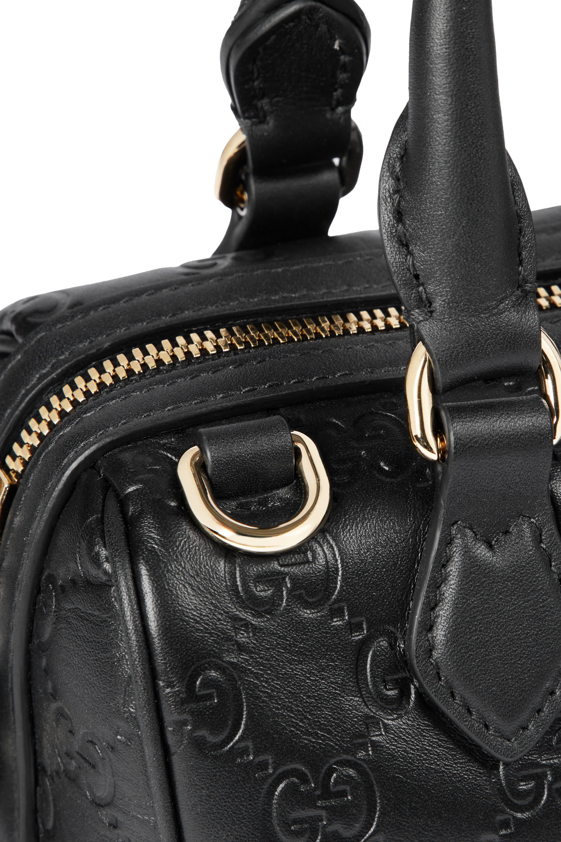 GG Emblem Small Boston Bag