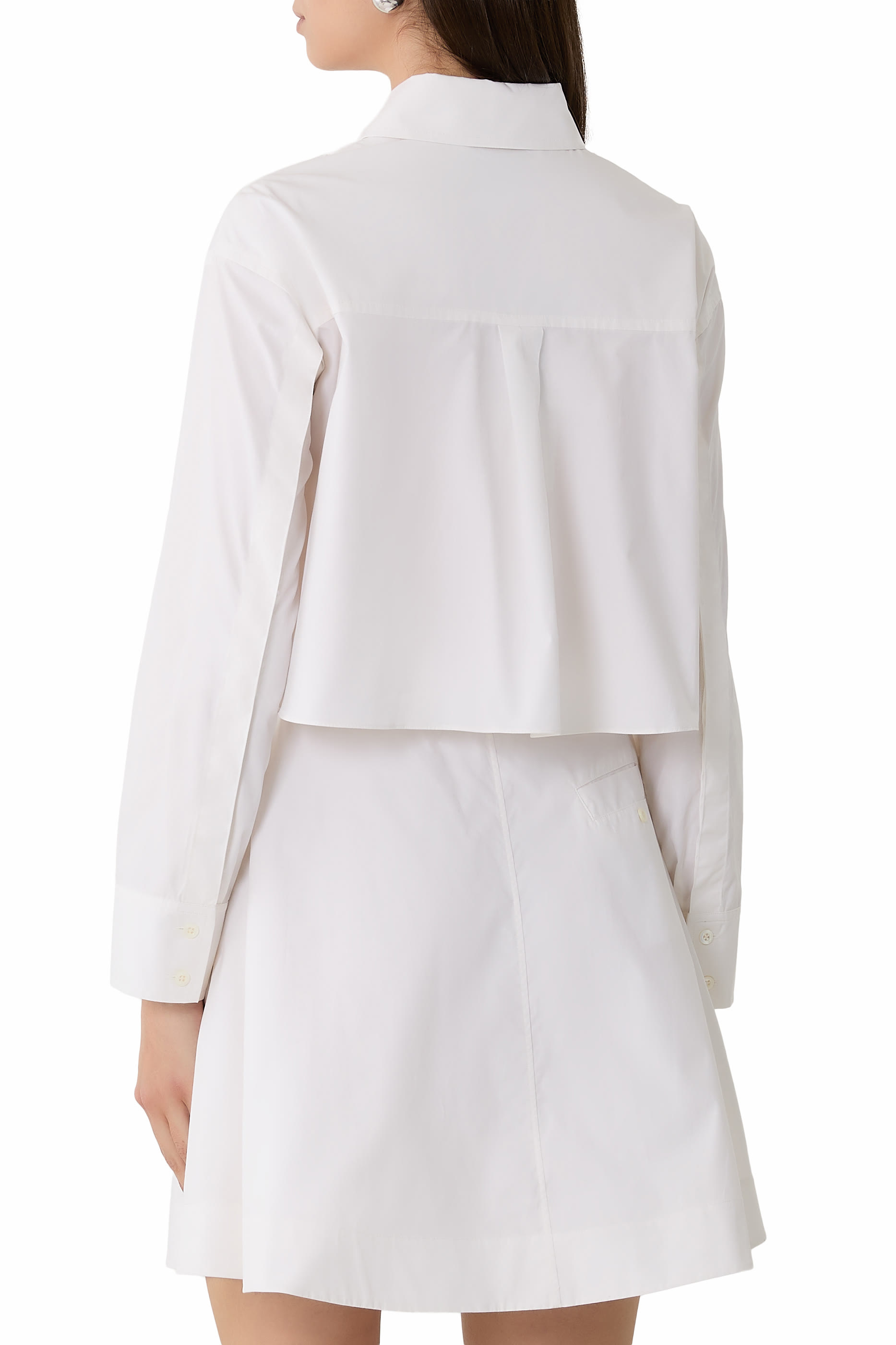 قميص بحزام وظهر مكشوف بكشكش