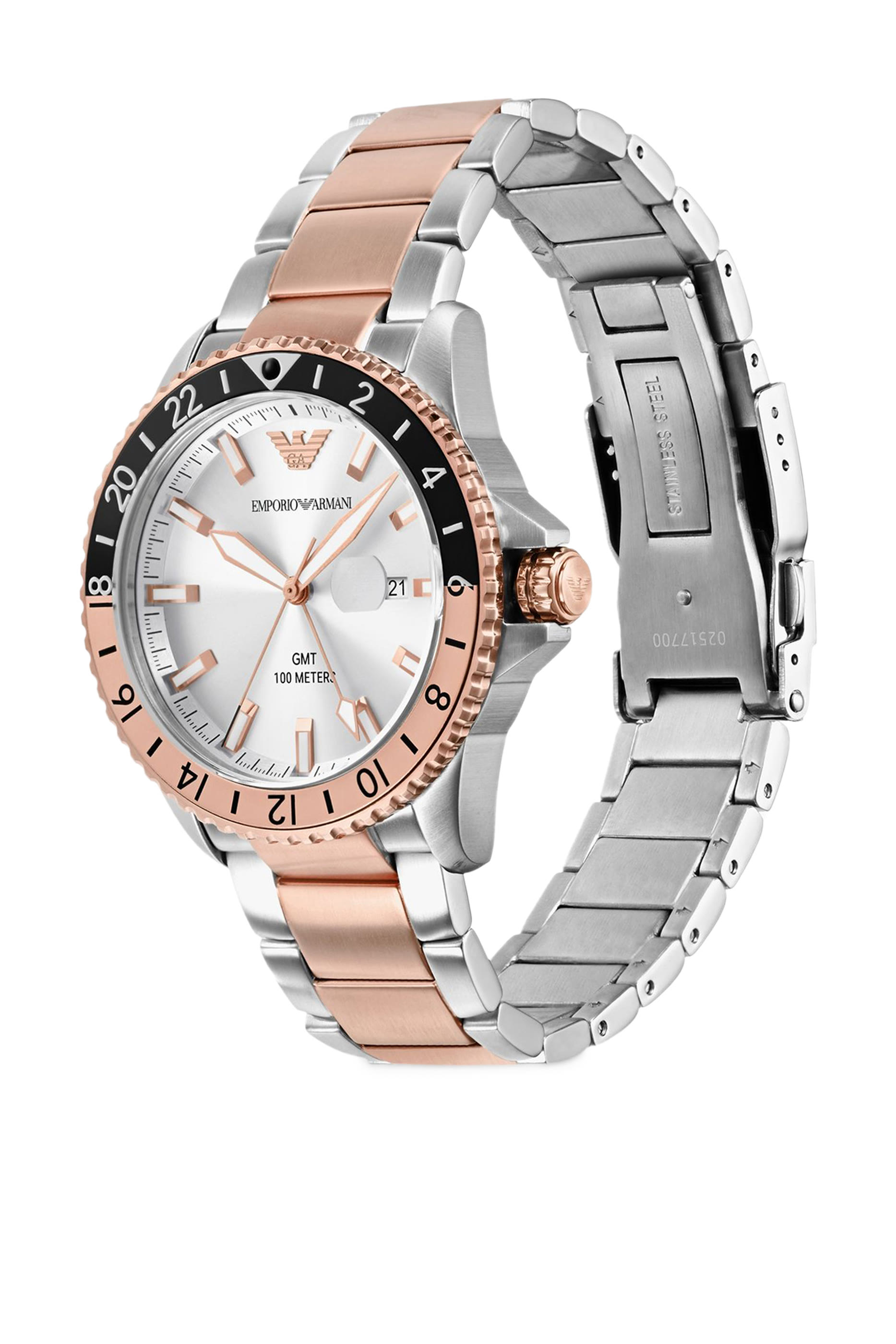 ساعة كرونوغراف 42 مم بلونين ستانلس ستيل