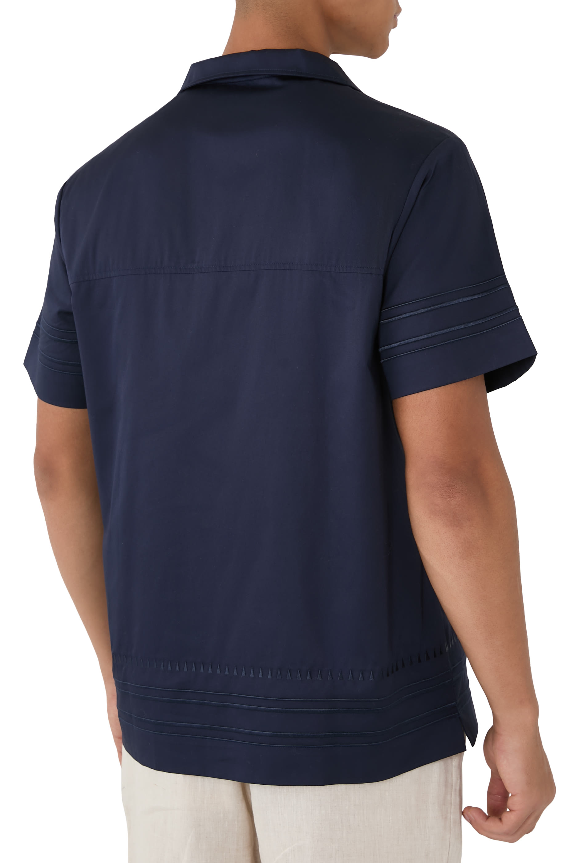 قميص بتطريز بتصميم نخيل قطن