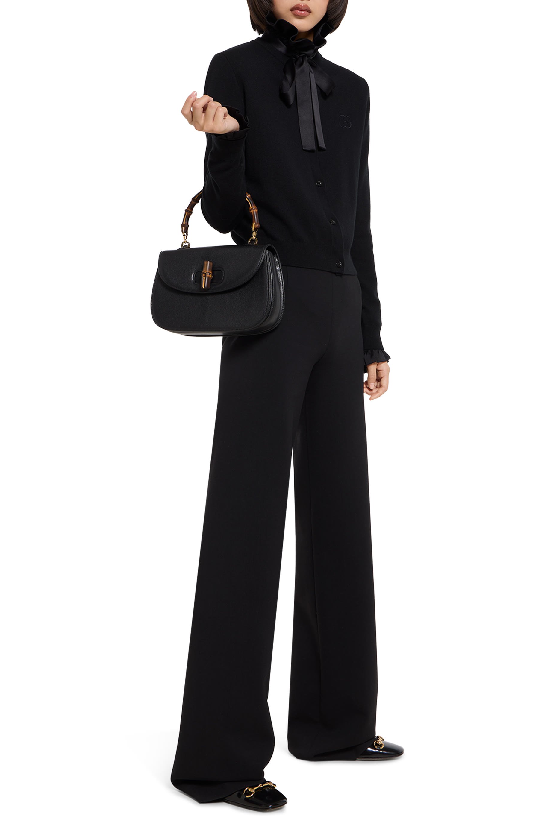 كارديغان مطرز نسيج صوف