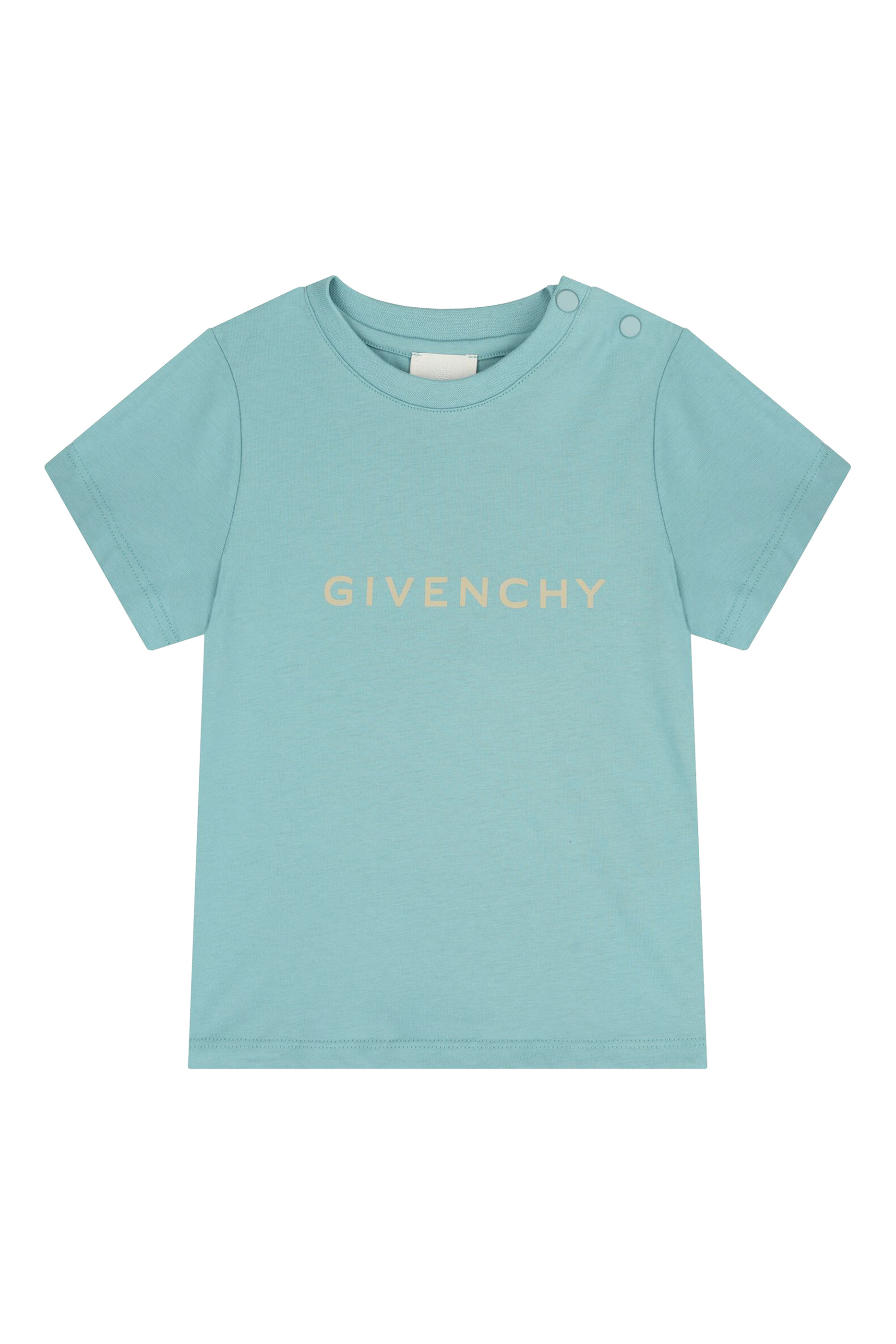 تيشيرت بأكمام قصيرة وشعار الماركة للأطفال