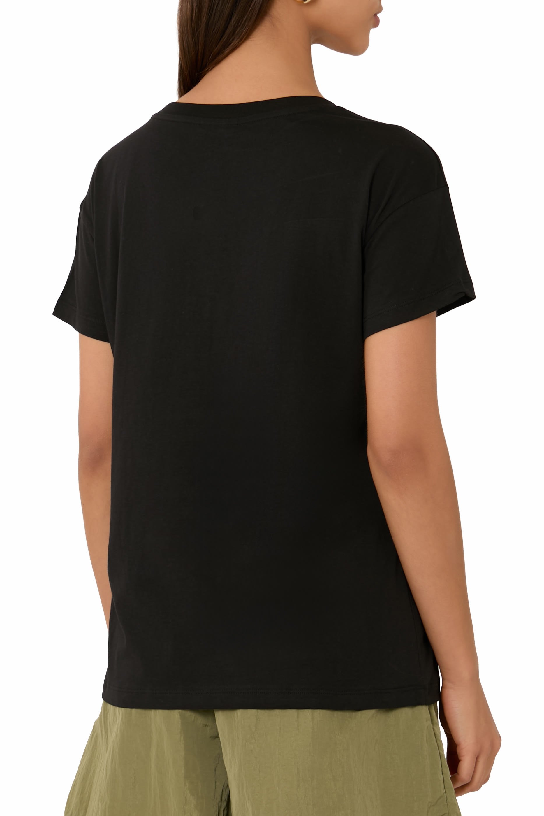 تيشيرت بقصة مريحة وطبعة شعار الماركة