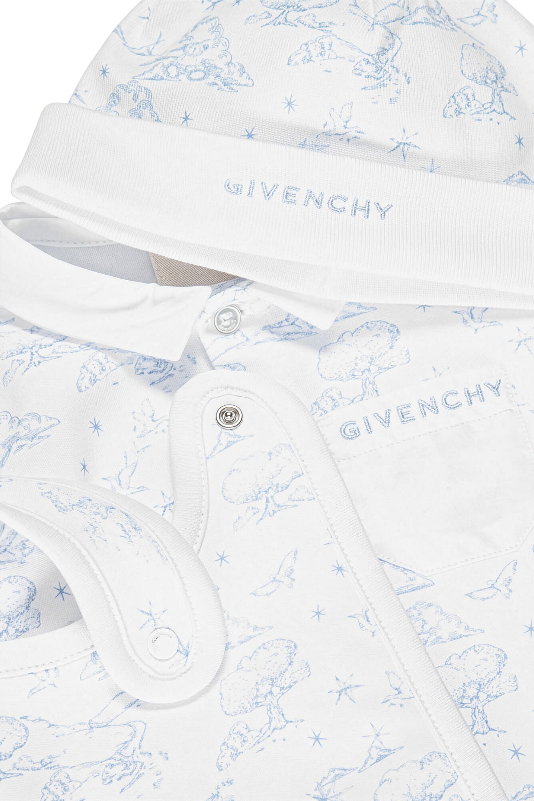 طقم جمبسوت، مريلة وقبعة قطن للأطفال