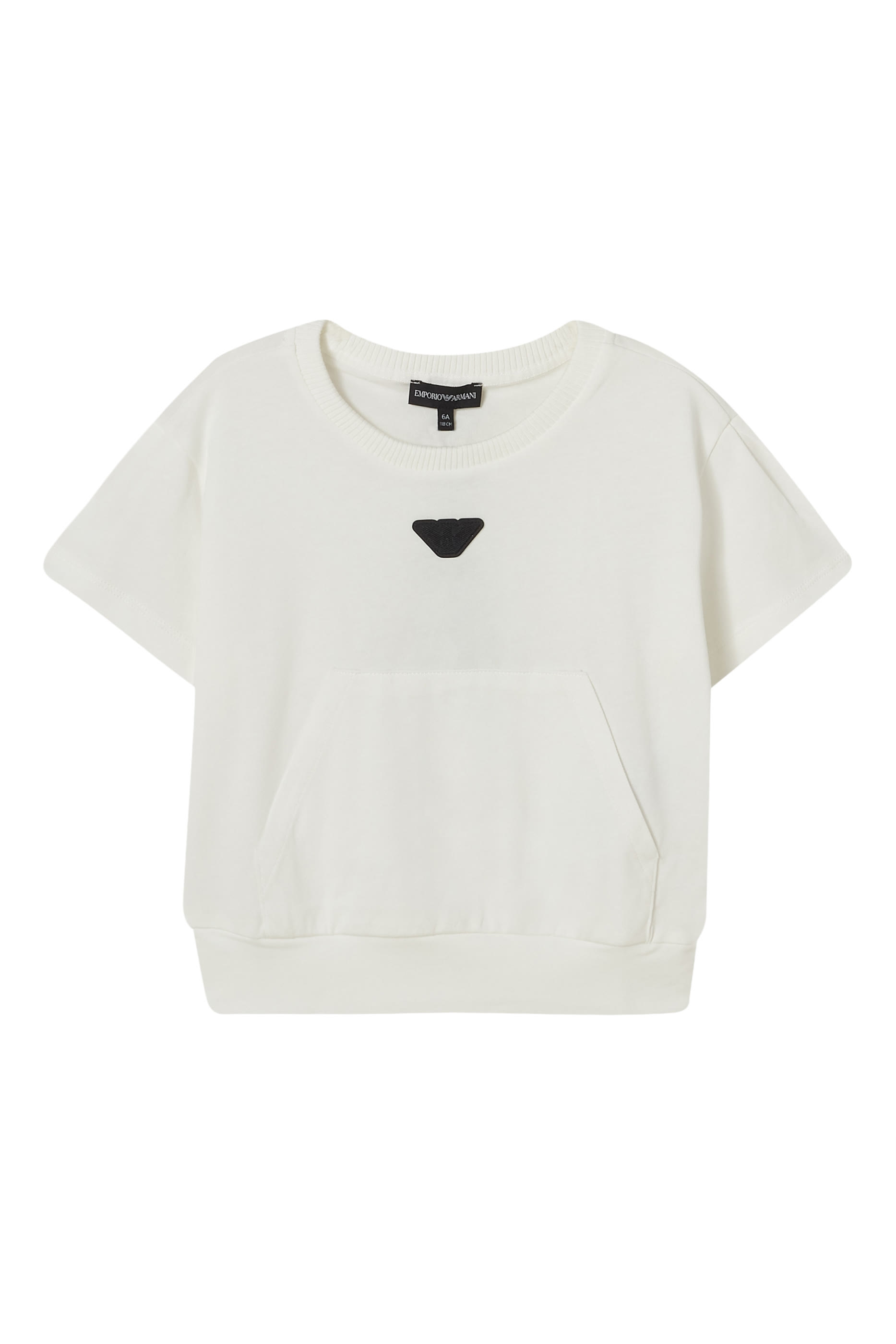 تيشيرت بجيب أمامي برقعة بشعار النسر للأطفال 